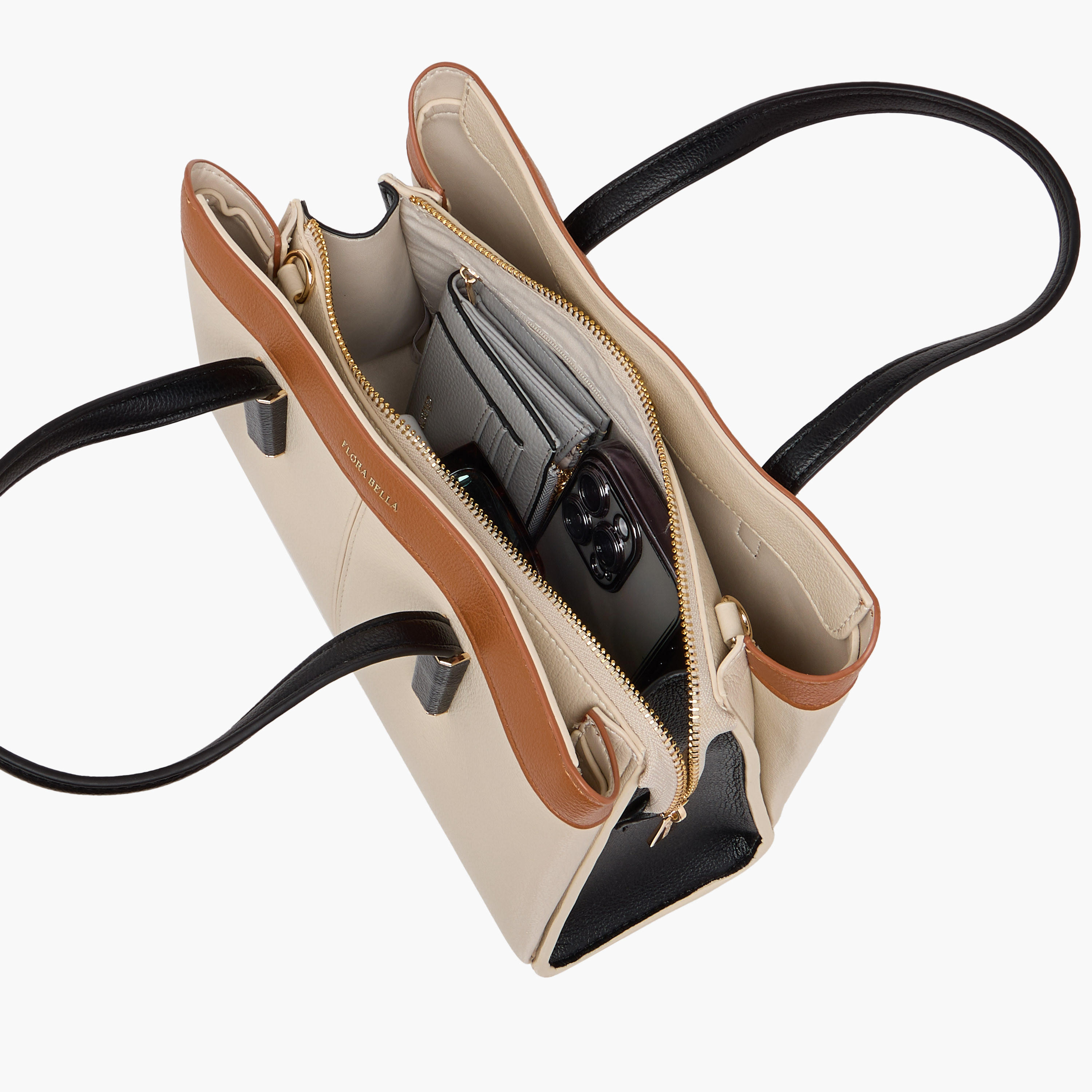 شنطة توت بألواح وبحزام قابل للفصل وسحّاب إغلاق من فلورا بيلا-women-bagsandwallets-handbags-image-9