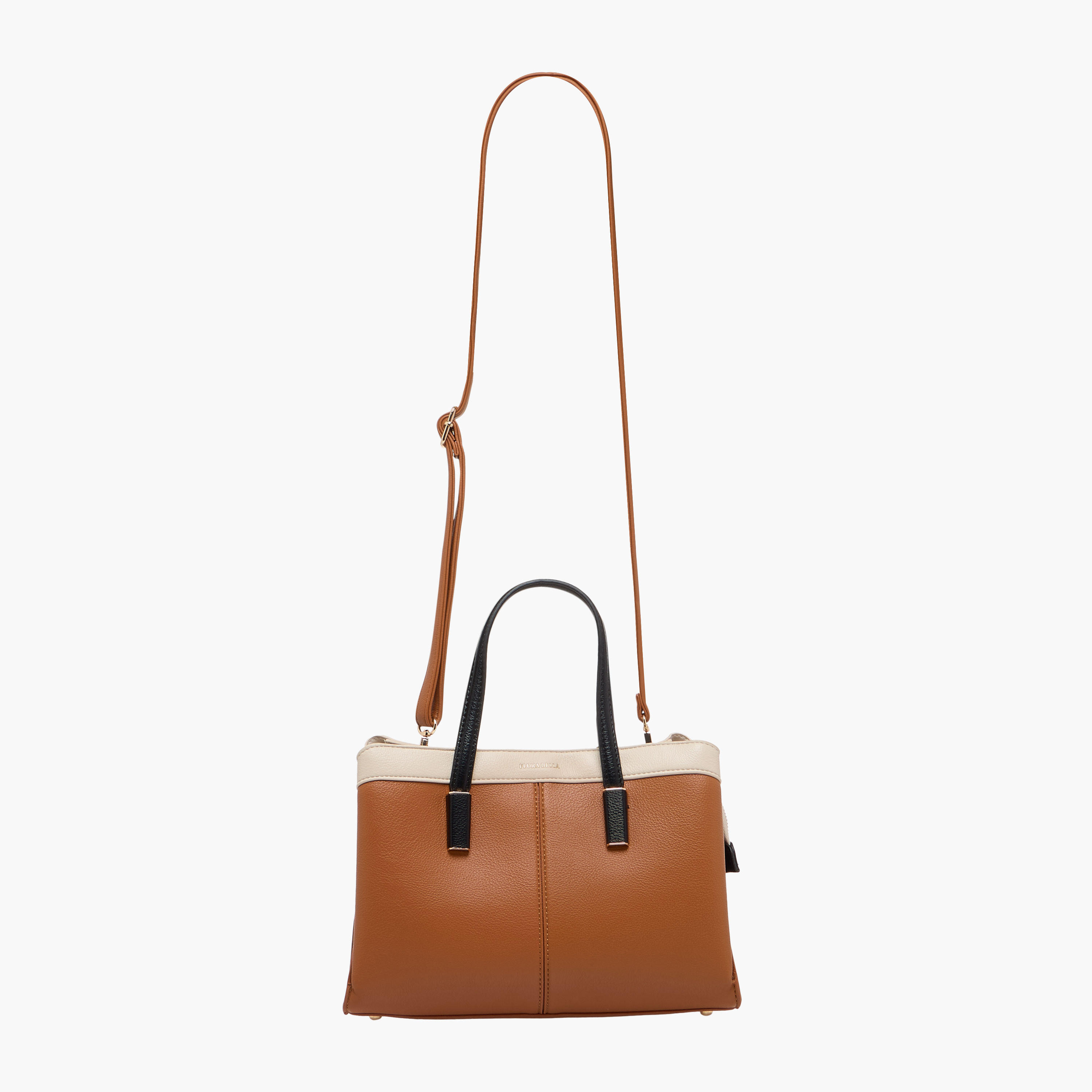 Flora Bella Panelled Tote Bag with Detachable Strap and Zip Closure-women-bagsandwallets-handbags-image-3