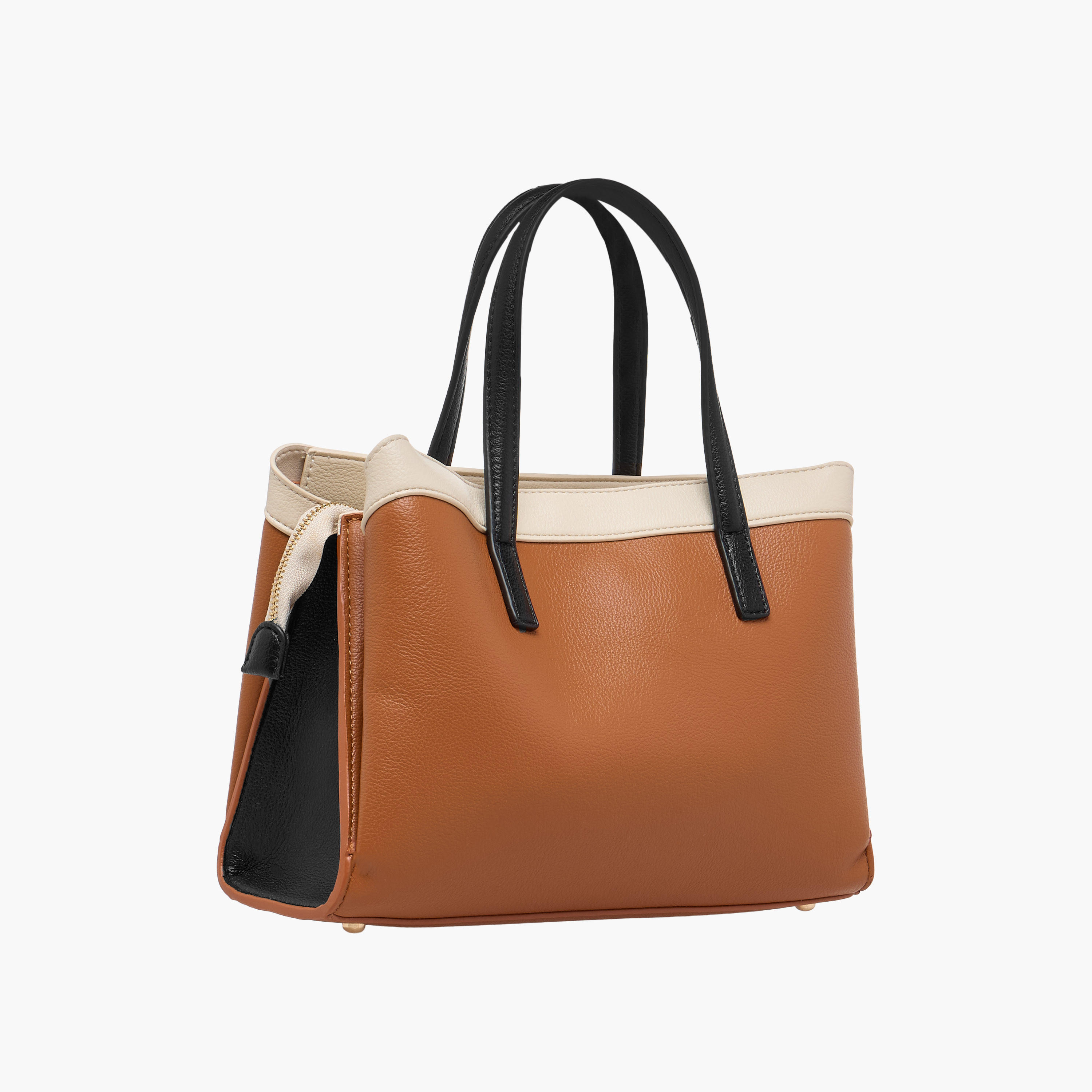 Flora Bella Panelled Tote Bag with Detachable Strap and Zip Closure-women-bagsandwallets-handbags-image-4