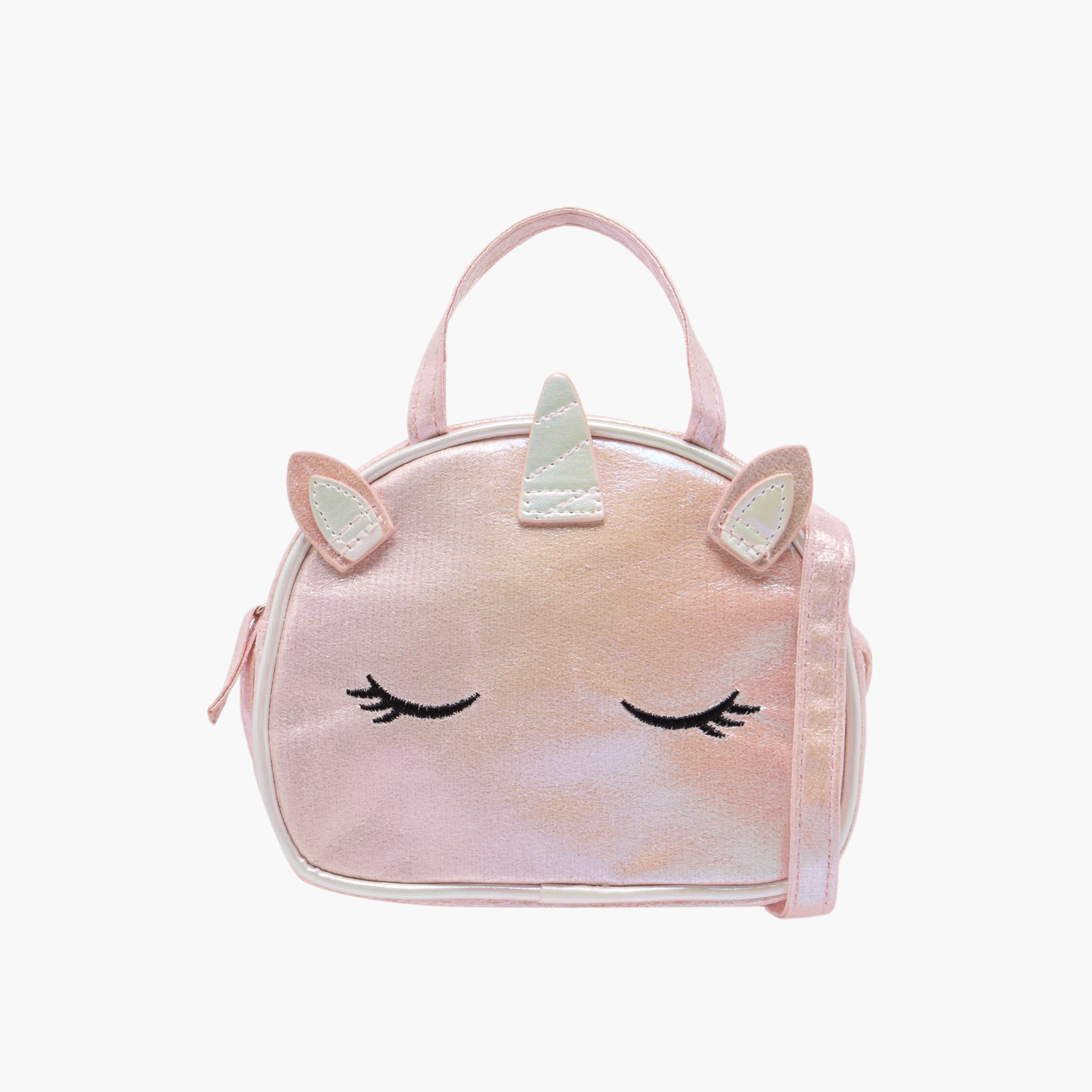 Flora Bella Unicorn Applique Sling Bag with Zip Closure-girls-accessories-bags-image-1