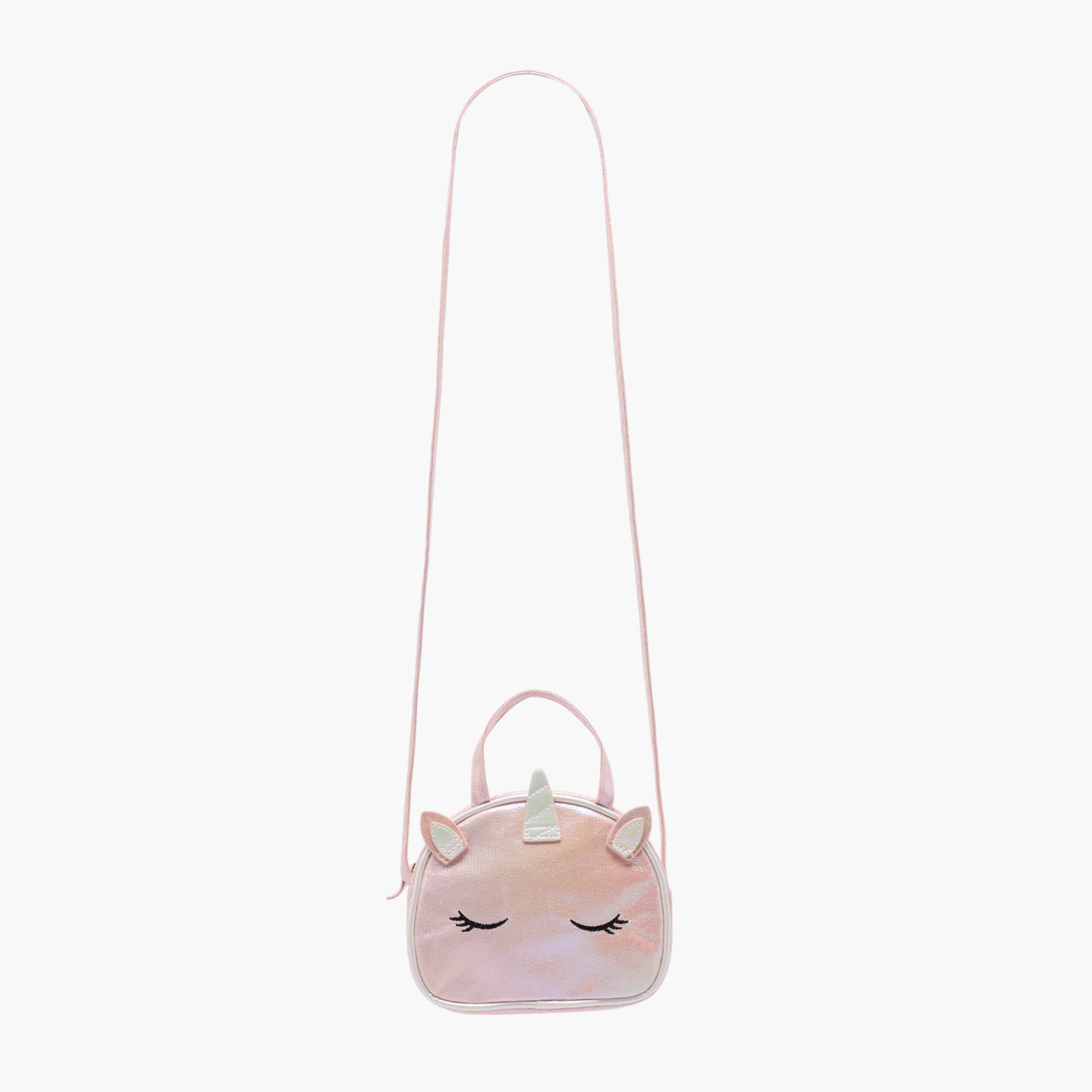 Flora Bella Unicorn Applique Sling Bag with Zip Closure-girls-accessories-bags-image-2