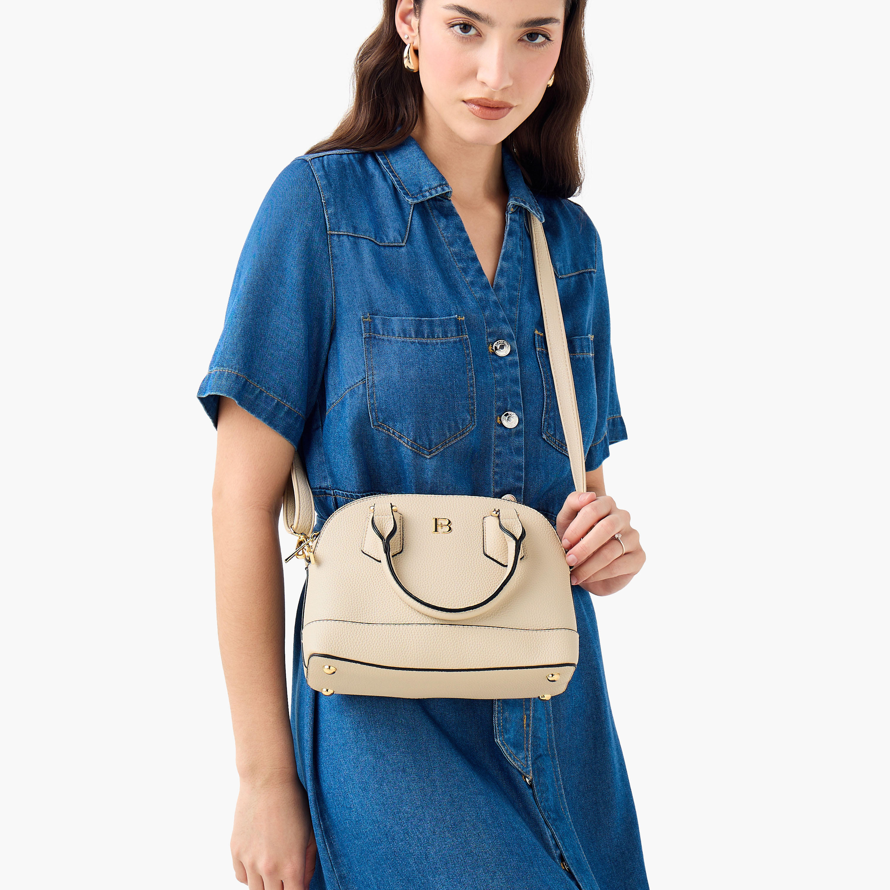 شنطة توتي سادة بسحاب إغلاق وحزام قابل للفصل من فلورا بيلا-women-bagsandwallets-handbags-image-9