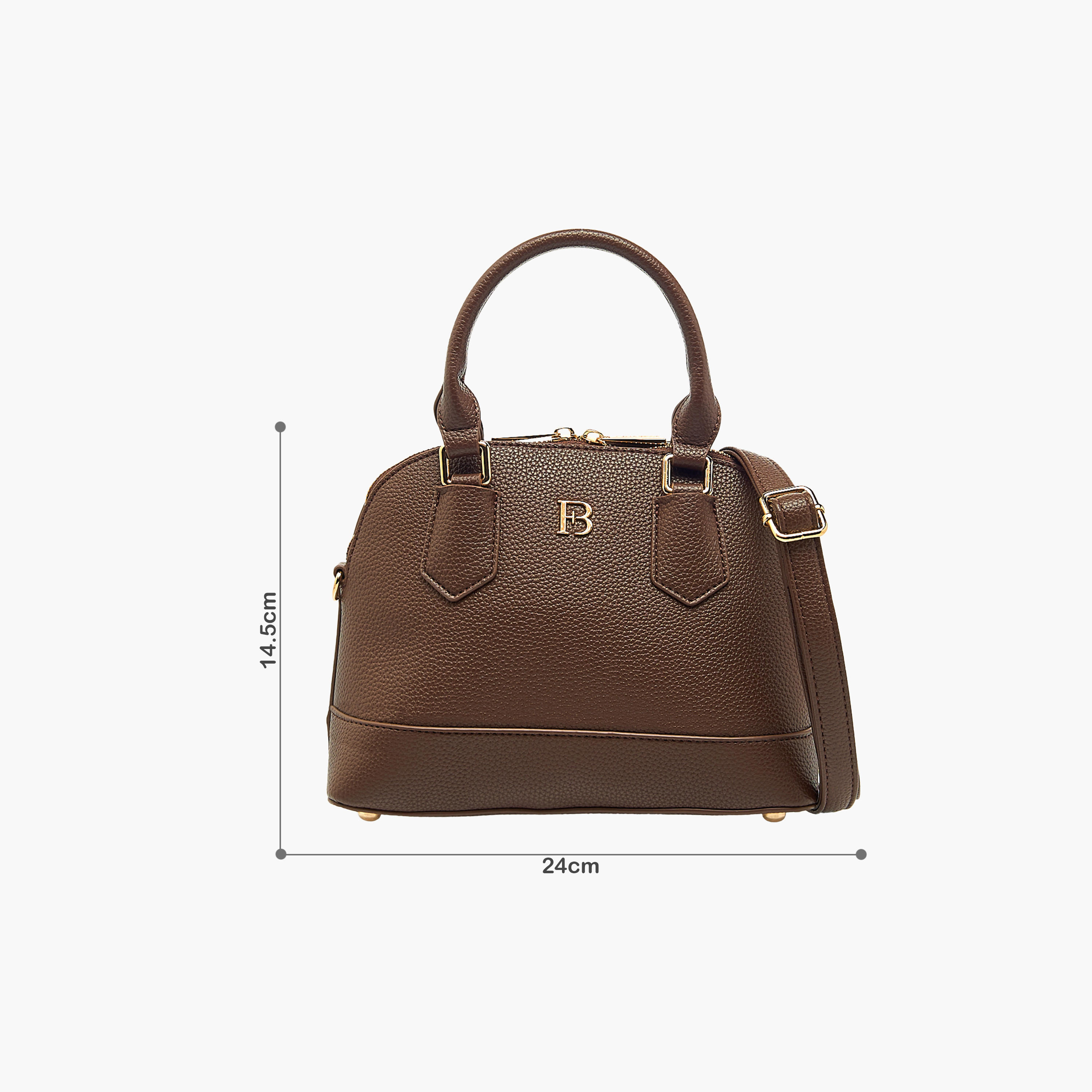 شنطة توتي سادة بسحاب إغلاق وحزام قابل للفصل من فلورا بيلا-women-bagsandwallets-handbags-image-2