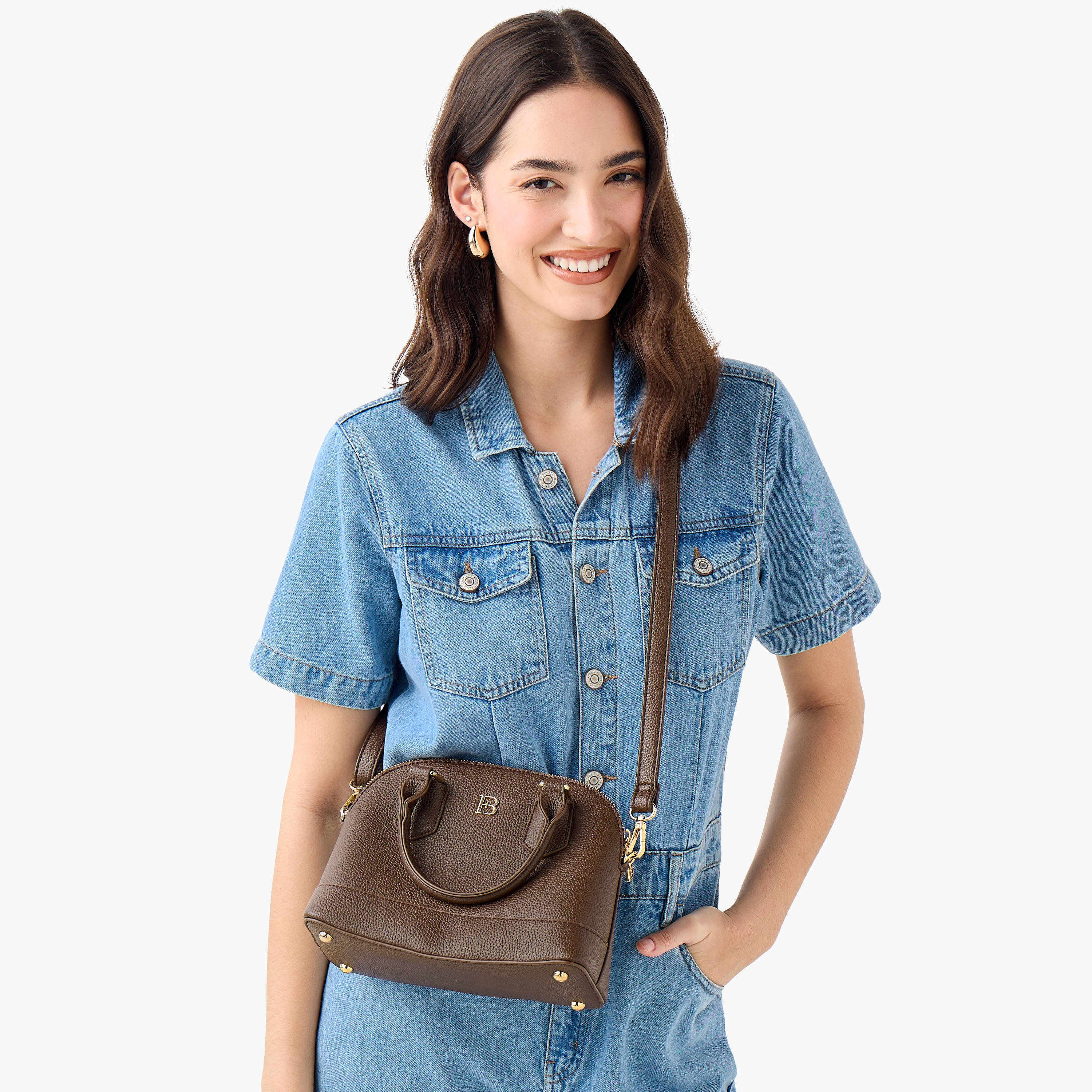 شنطة توتي سادة بسحاب إغلاق وحزام قابل للفصل من فلورا بيلا-women-bagsandwallets-handbags-image-9