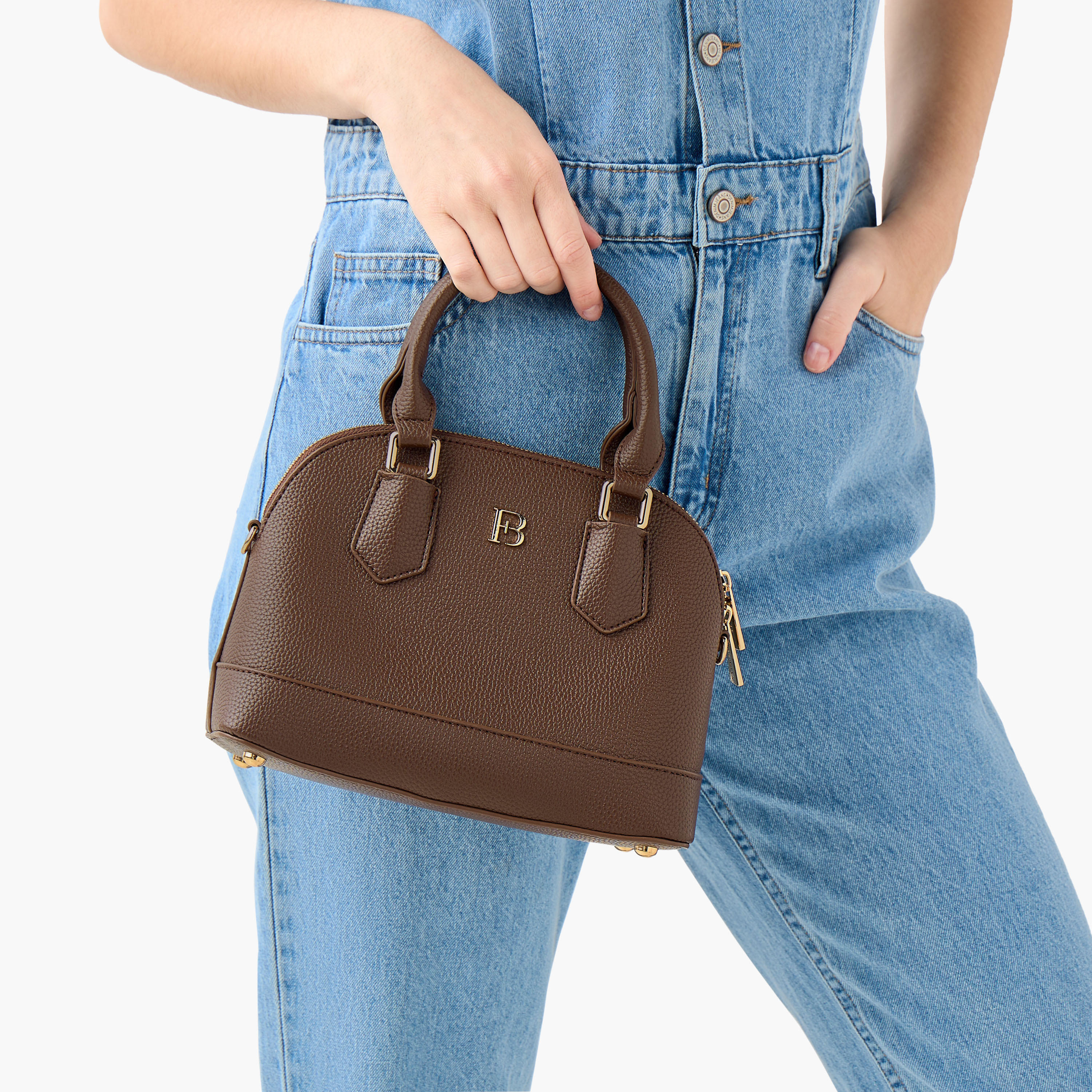 شنطة توتي سادة بسحاب إغلاق وحزام قابل للفصل من فلورا بيلا-women-bagsandwallets-handbags-image-3