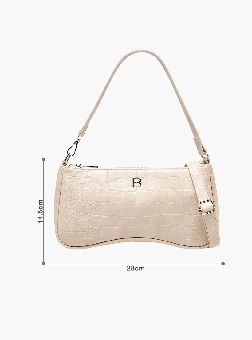 شنطة كتف بارزة الملمس بحزام قابل للفصل وسحاب إغلاق من فلورا بيلا-women-bagsandwallets-handbags-image-2