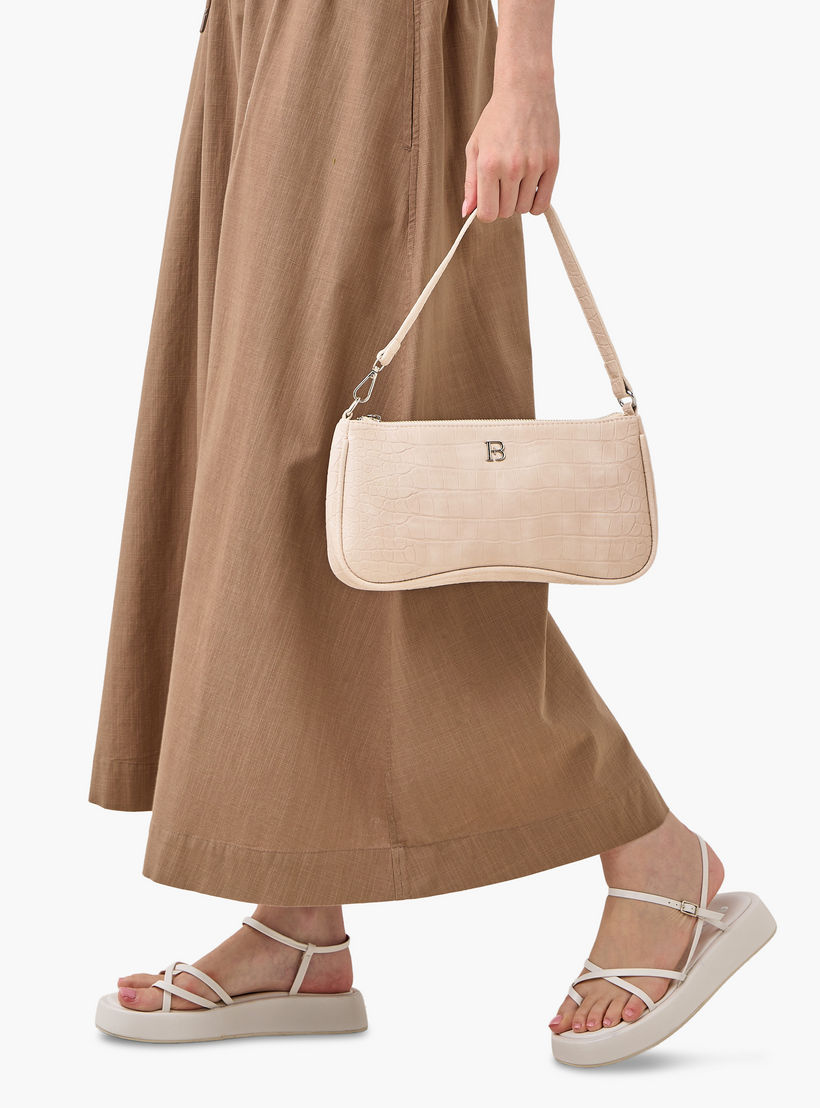 شنطة كتف بارزة الملمس بحزام قابل للفصل وسحاب إغلاق من فلورا بيلا-women-bagsandwallets-handbags-image-3