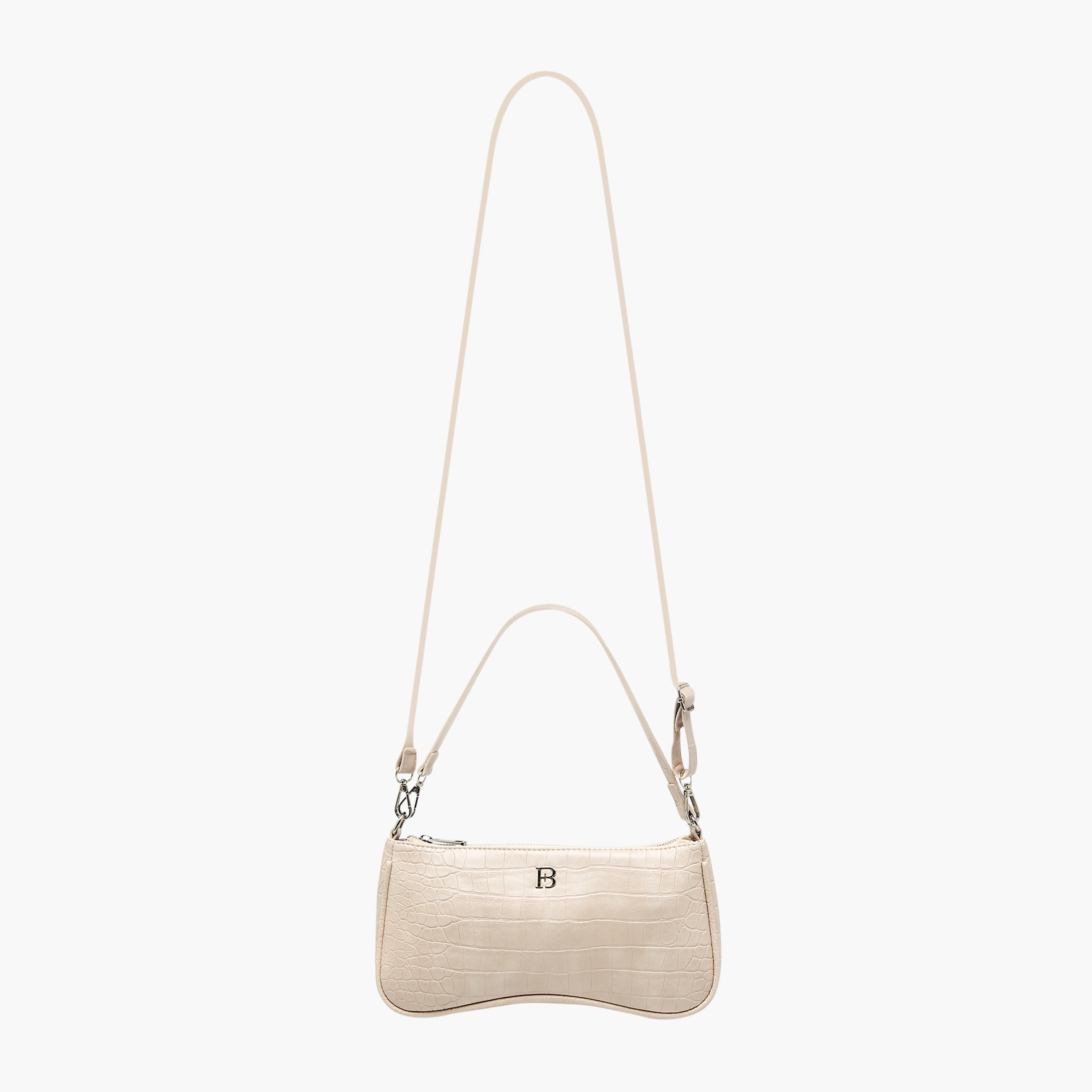 شنطة كتف بارزة الملمس بحزام قابل للفصل وسحاب إغلاق من فلورا بيلا-women-bagsandwallets-handbags-image-4