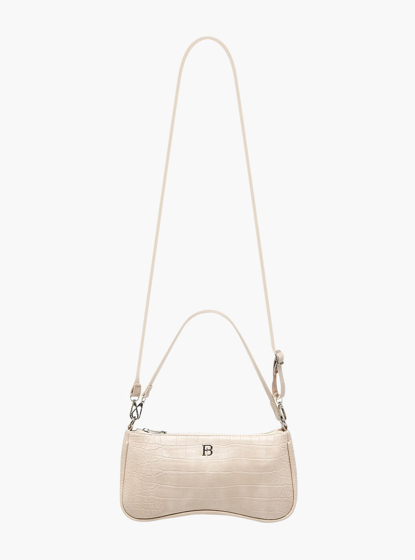 شنطة كتف بارزة الملمس بحزام قابل للفصل وسحاب إغلاق من فلورا بيلا-women-bagsandwallets-handbags-image-4