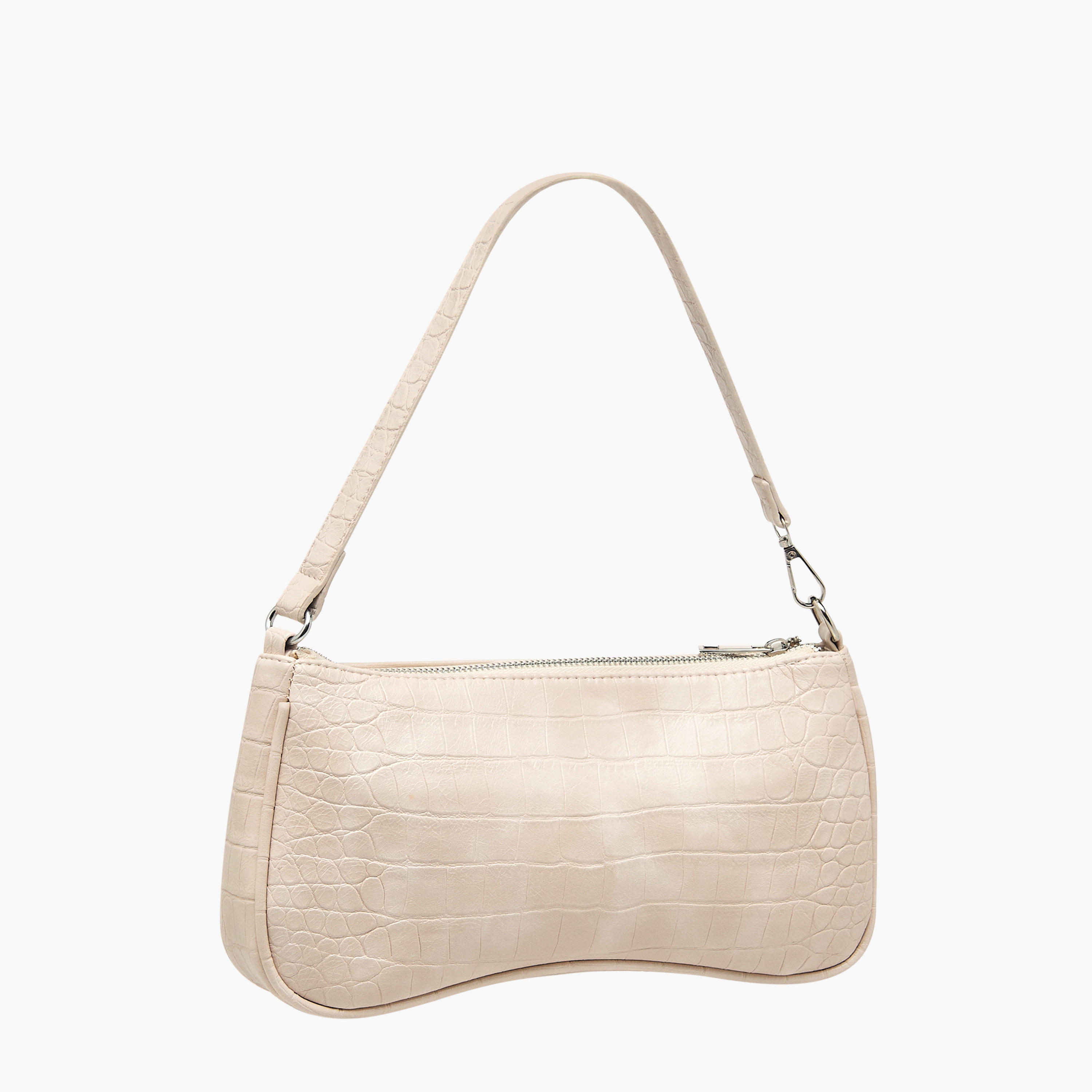 شنطة كتف بارزة الملمس بحزام قابل للفصل وسحاب إغلاق من فلورا بيلا-women-bagsandwallets-handbags-image-5