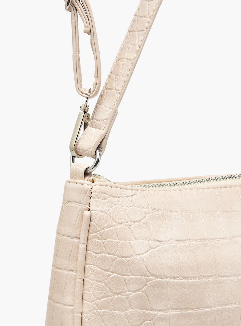 شنطة كتف بارزة الملمس بحزام قابل للفصل وسحاب إغلاق من فلورا بيلا-women-bagsandwallets-handbags-image-6