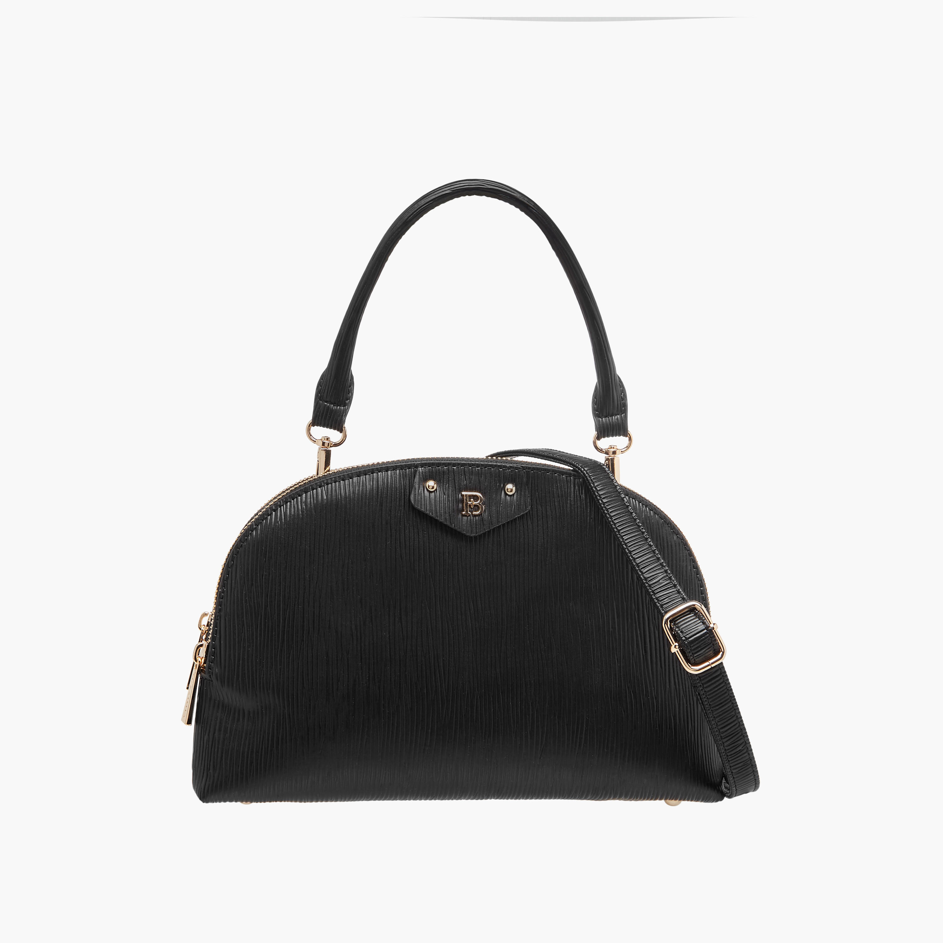 شنطة بارزة الملمس مع حزام قابل للفصل وإغلاق بسحاب من فلورا بيلا-women-bagsandwallets-handbags-image-1