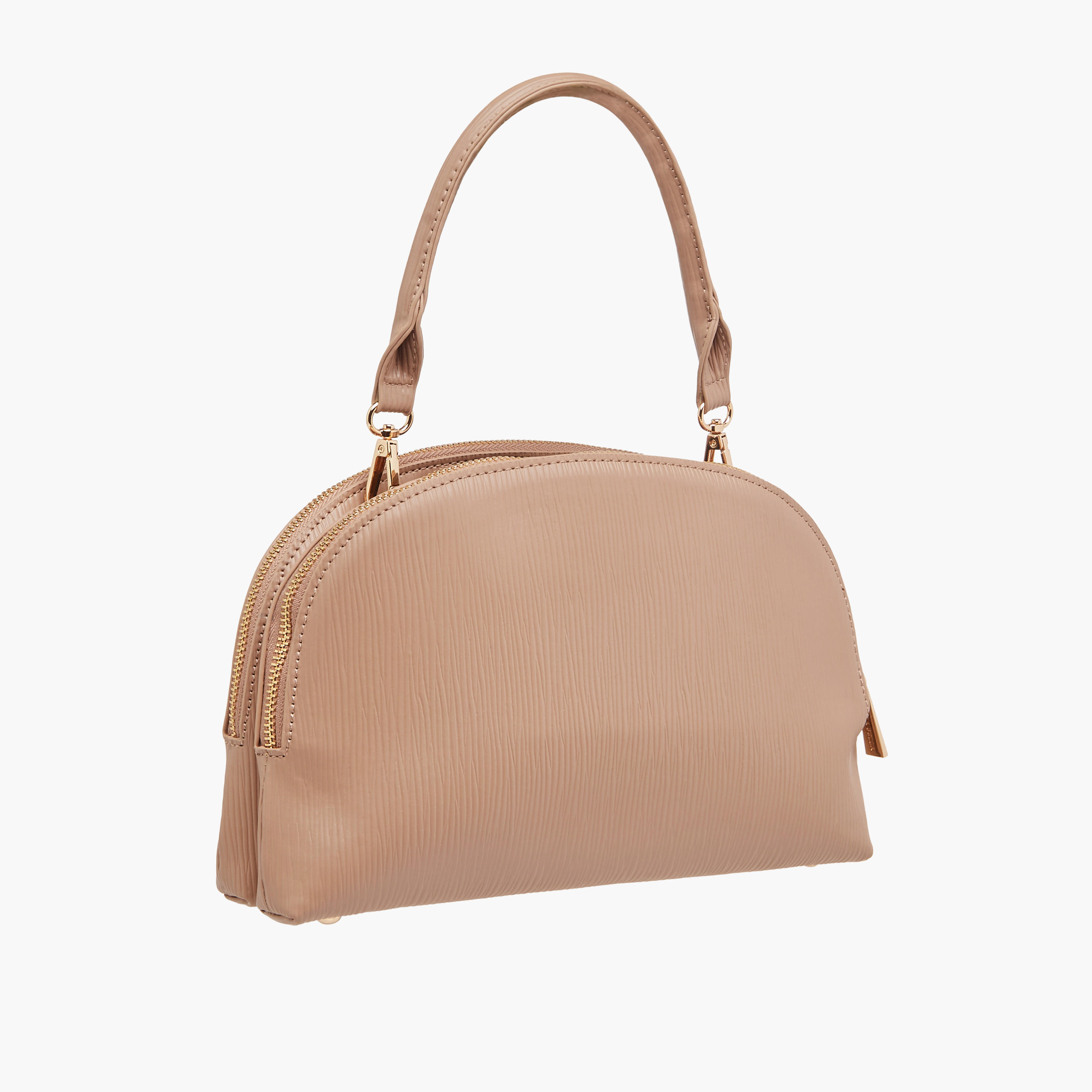 شنطة بارزة الملمس مع حزام قابل للفصل وإغلاق بسحاب من فلورا بيلا-women-bagsandwallets-handbags-image-3