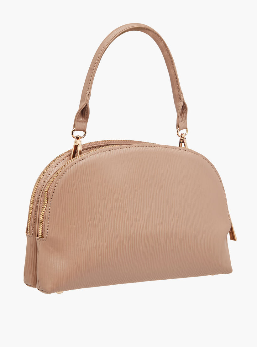 شنطة بارزة الملمس مع حزام قابل للفصل وإغلاق بسحاب من فلورا بيلا-women-bagsandwallets-handbags-image-3