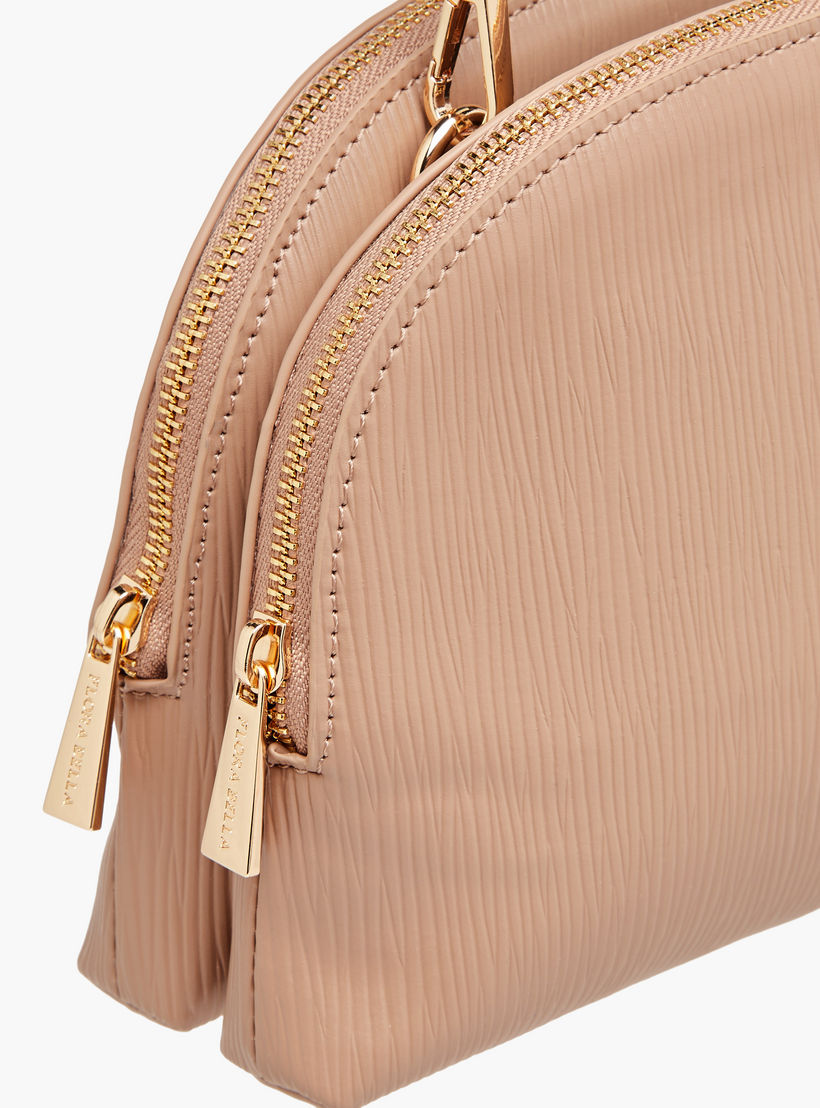شنطة بارزة الملمس مع حزام قابل للفصل وإغلاق بسحاب من فلورا بيلا-women-bagsandwallets-handbags-image-4