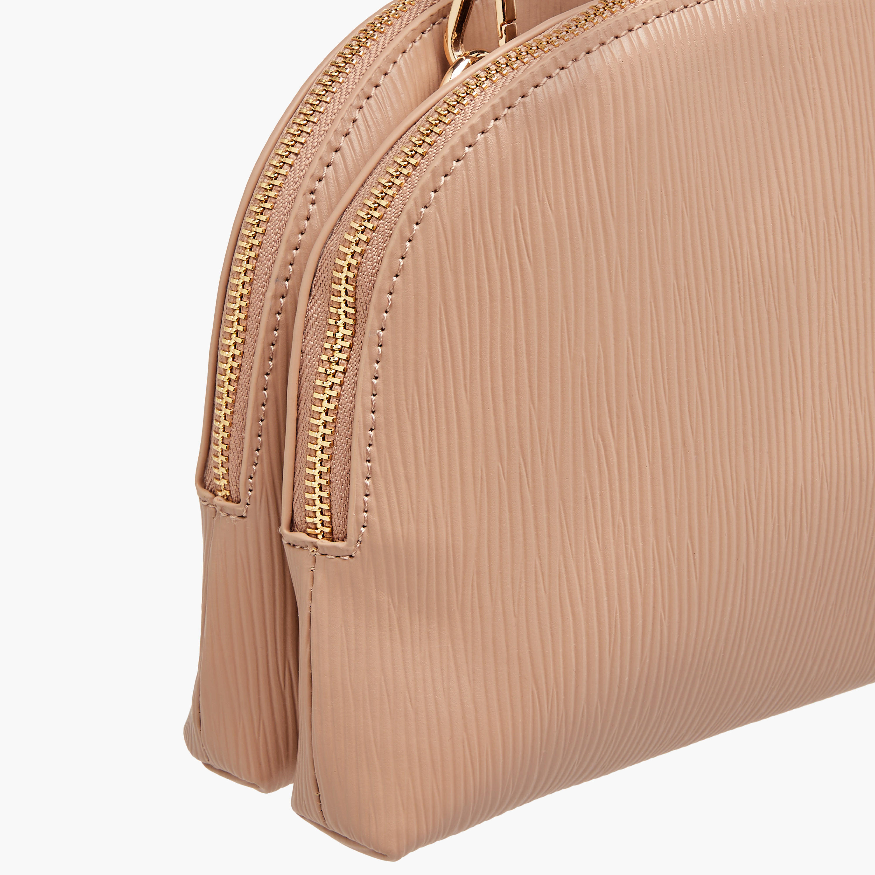 شنطة بارزة الملمس مع حزام قابل للفصل وإغلاق بسحاب من فلورا بيلا-women-bagsandwallets-handbags-image-6