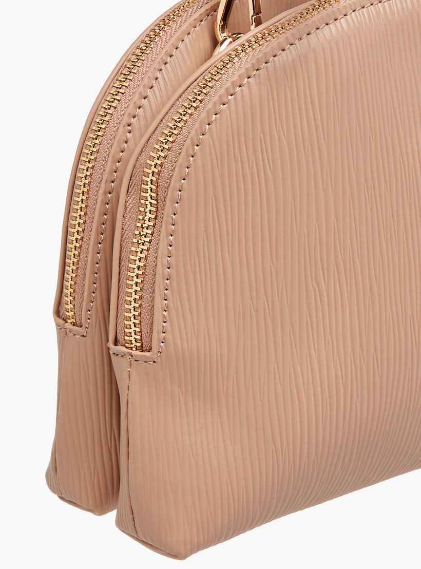 شنطة بارزة الملمس مع حزام قابل للفصل وإغلاق بسحاب من فلورا بيلا-women-bagsandwallets-handbags-image-6