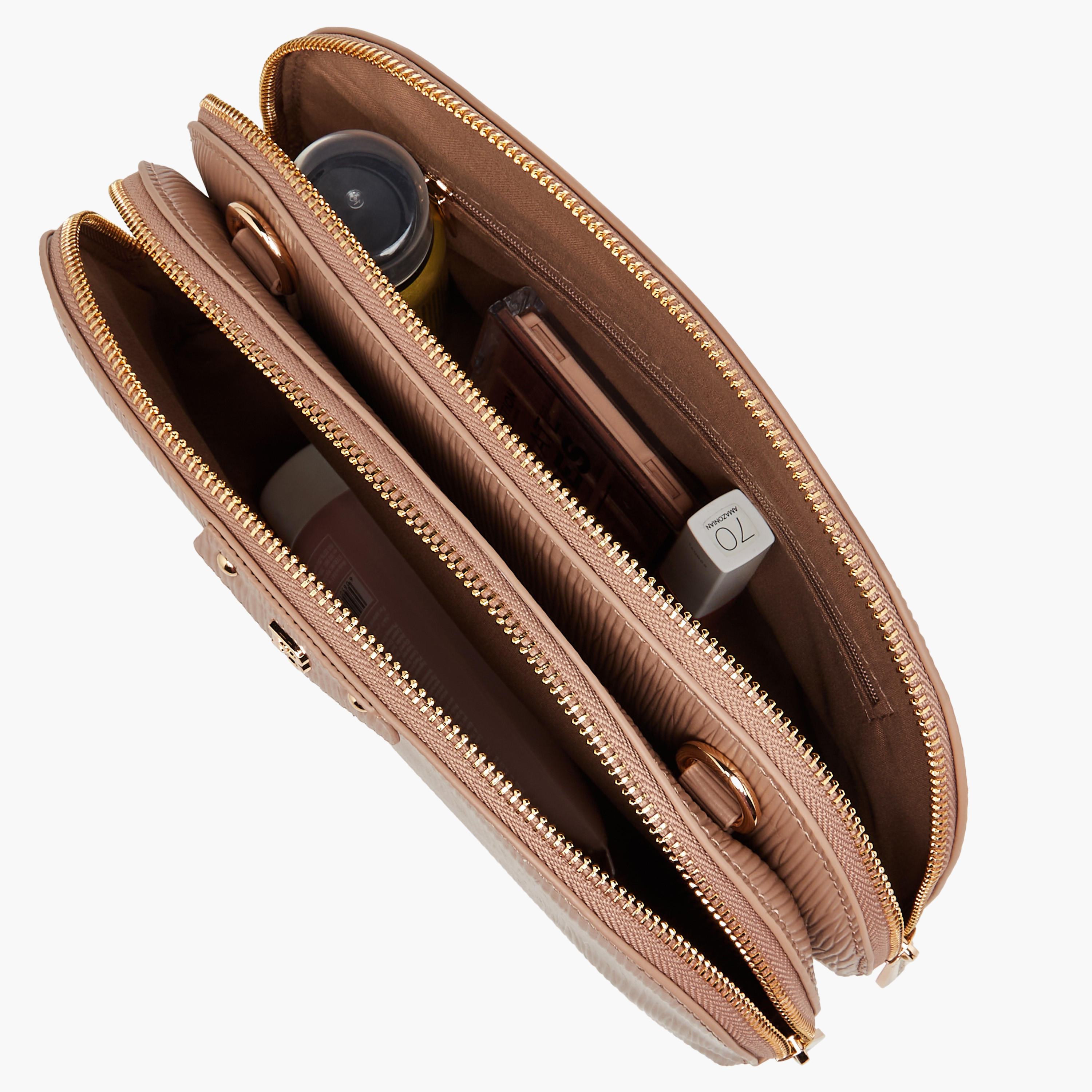 شنطة بارزة الملمس مع حزام قابل للفصل وإغلاق بسحاب من فلورا بيلا-women-bagsandwallets-handbags-image-8