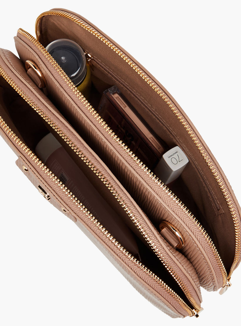 شنطة بارزة الملمس مع حزام قابل للفصل وإغلاق بسحاب من فلورا بيلا-women-bagsandwallets-handbags-image-8
