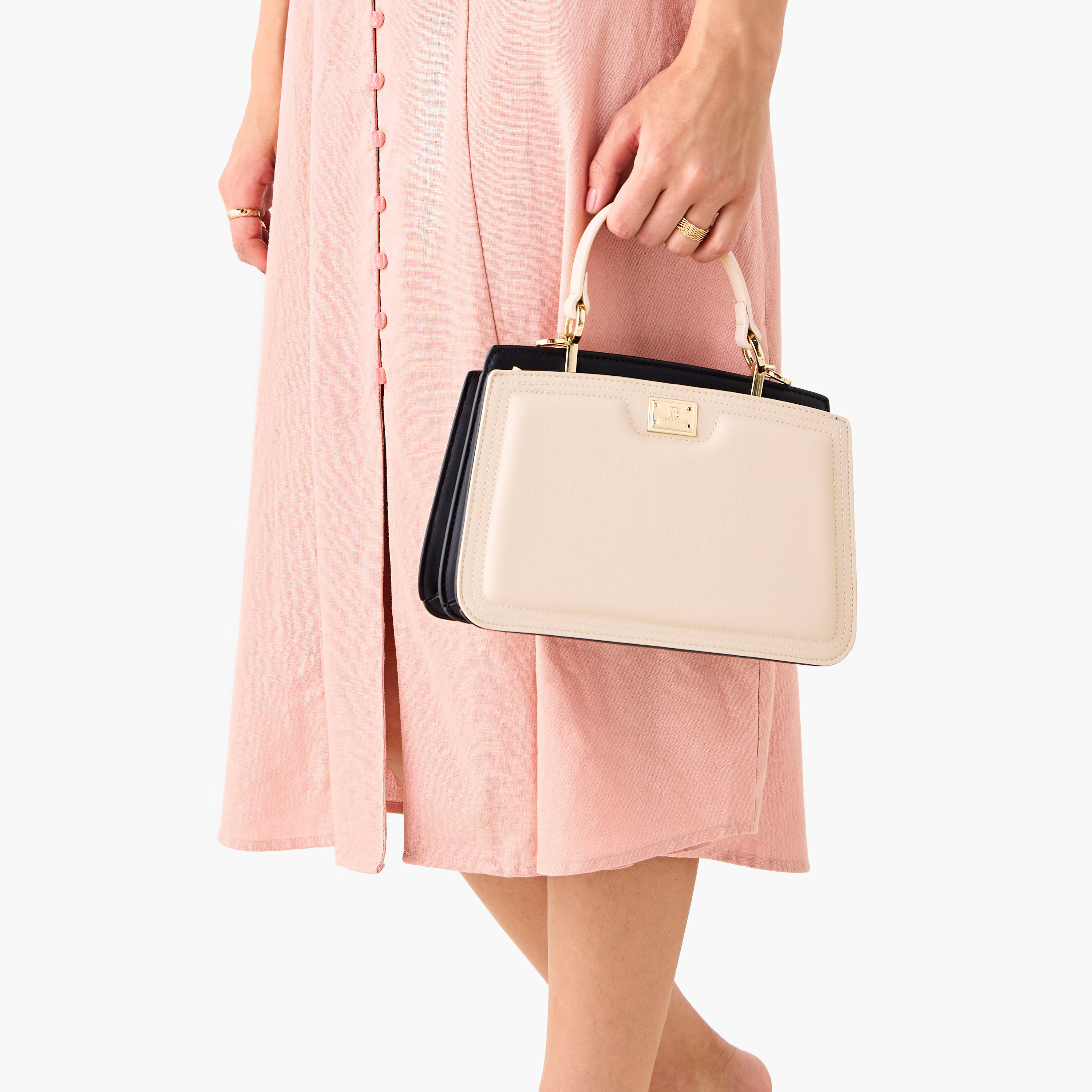 شنطة كروس بودي سادة بحزام كتف قابل للفصل ومقبض علوي من فلورا بيلا-women-bagsandwallets-handbags-image-5