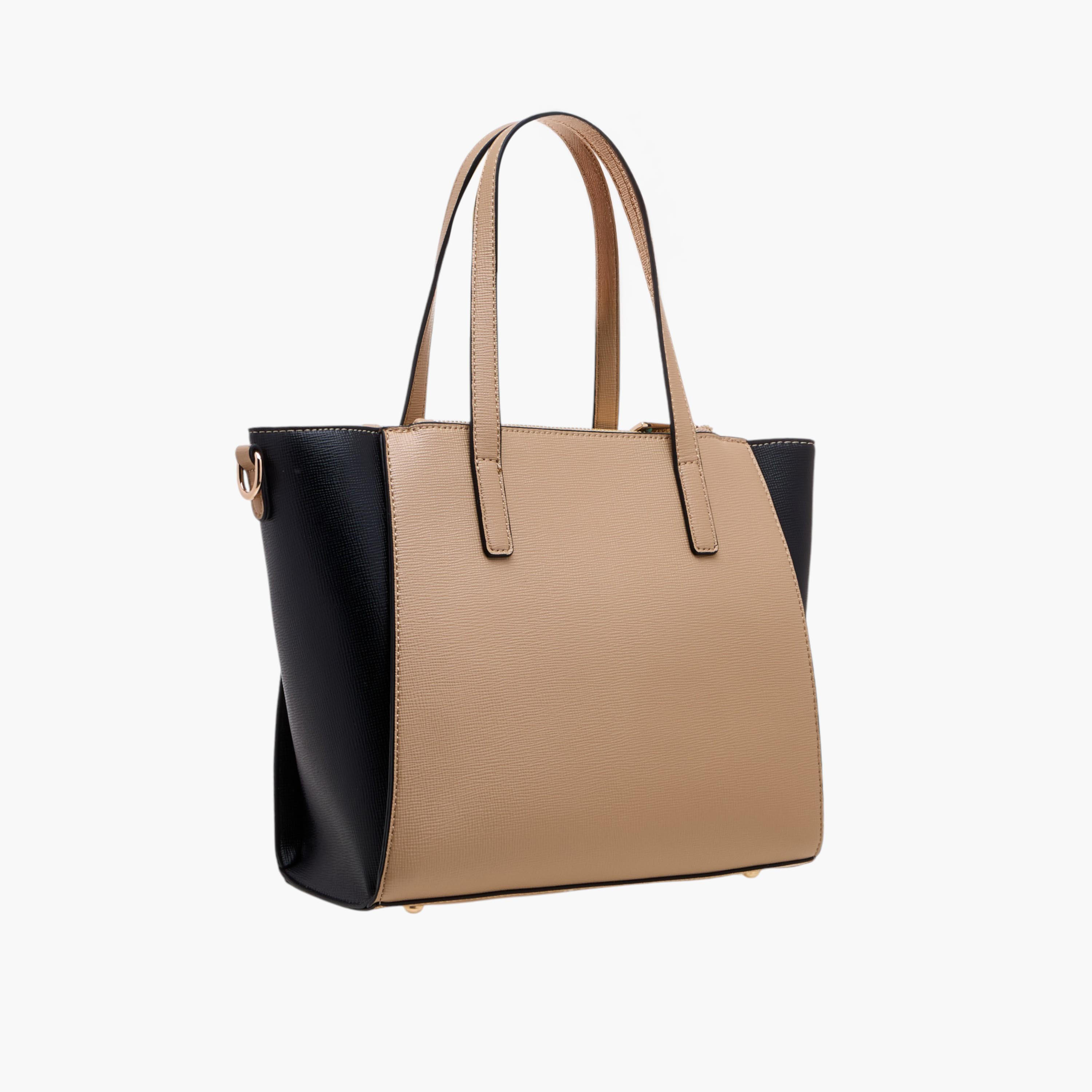 شنطة توتي بقوالب ملونة ومقابض مزدوجة وسحاب إغلاق من فلورا بيلا-women-bagsandwallets-handbags-image-3