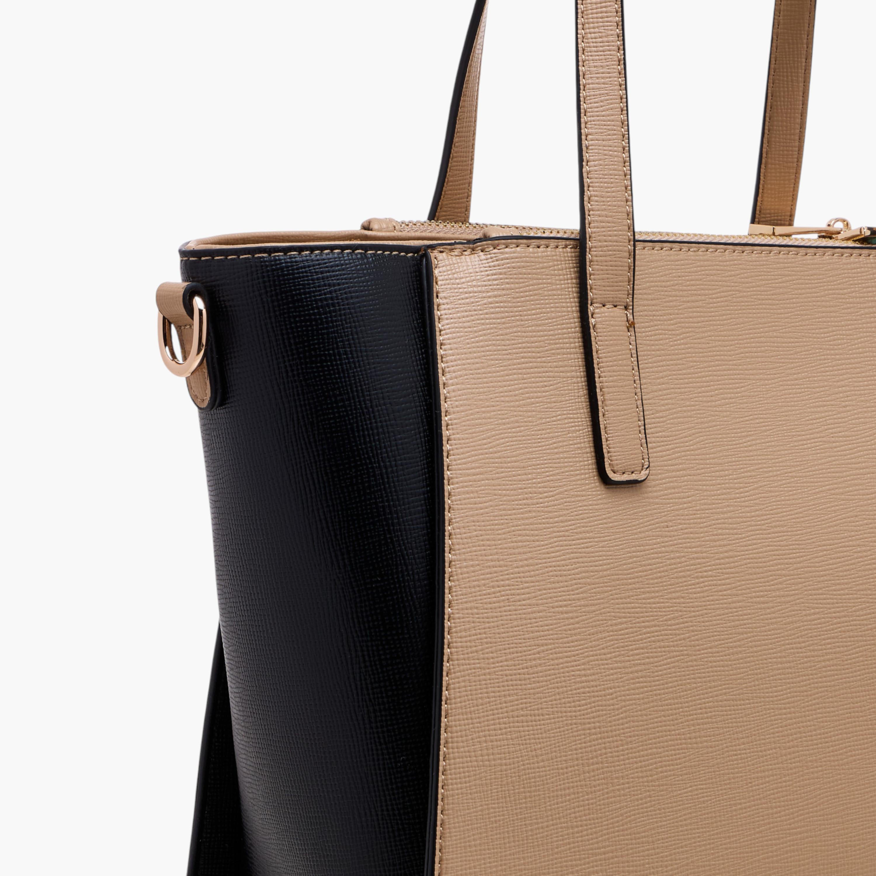 شنطة توتي بقوالب ملونة ومقابض مزدوجة وسحاب إغلاق من فلورا بيلا-women-bagsandwallets-handbags-image-5