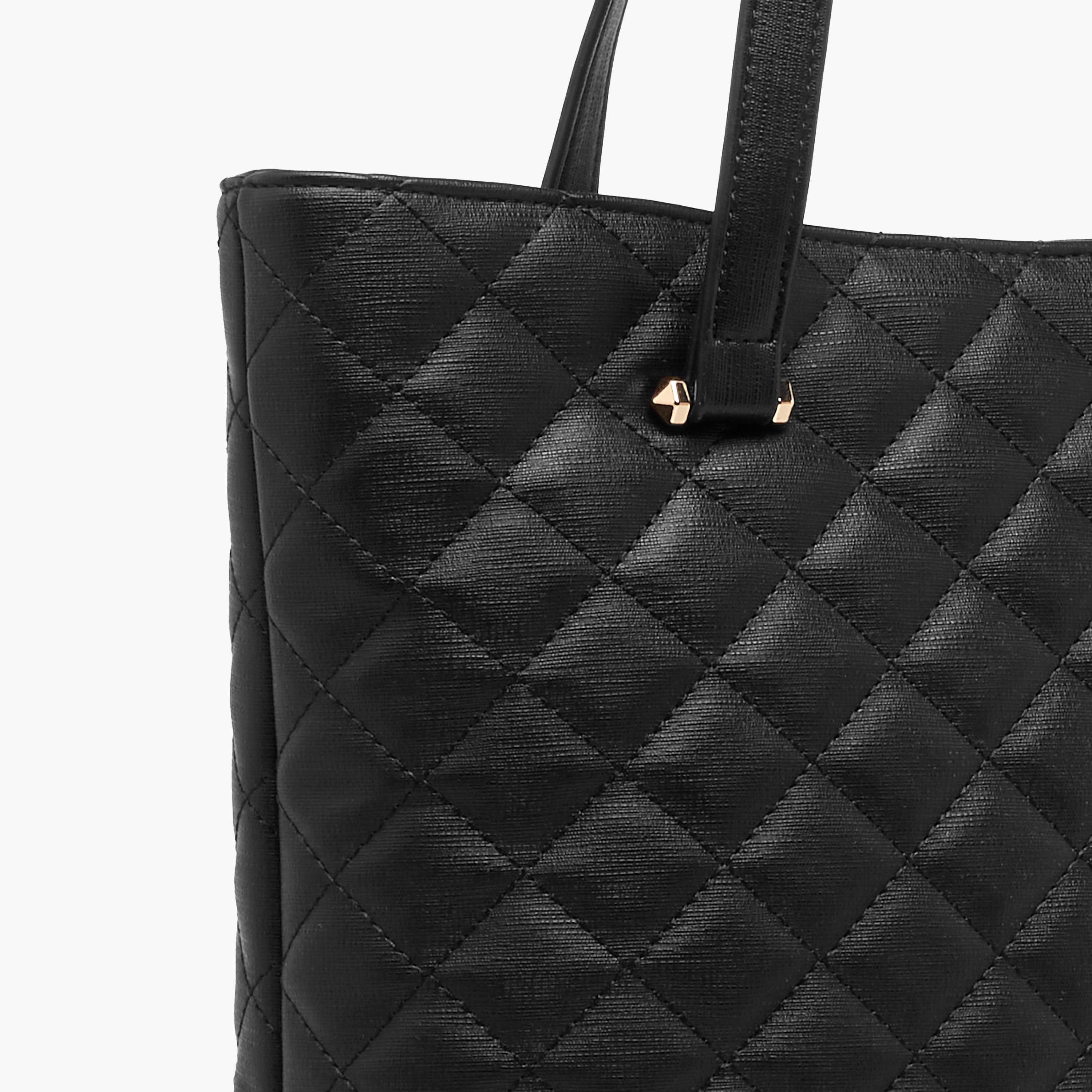Flora Bella Quilted Tote Bag with Double Handle and Zip Closure-women-bagsandwallets-handbags-image-5