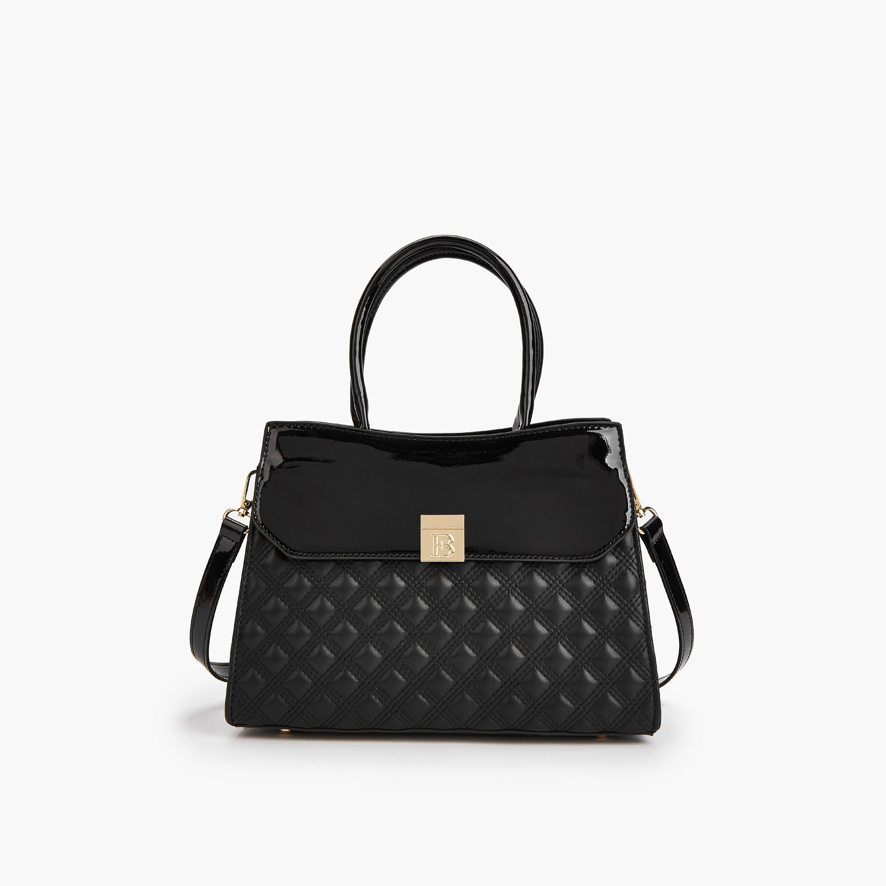Flora Bella Quilted Tote Bag with Detachable Strap and Zip Closure-women-bagsandwallets-handbags-image-1