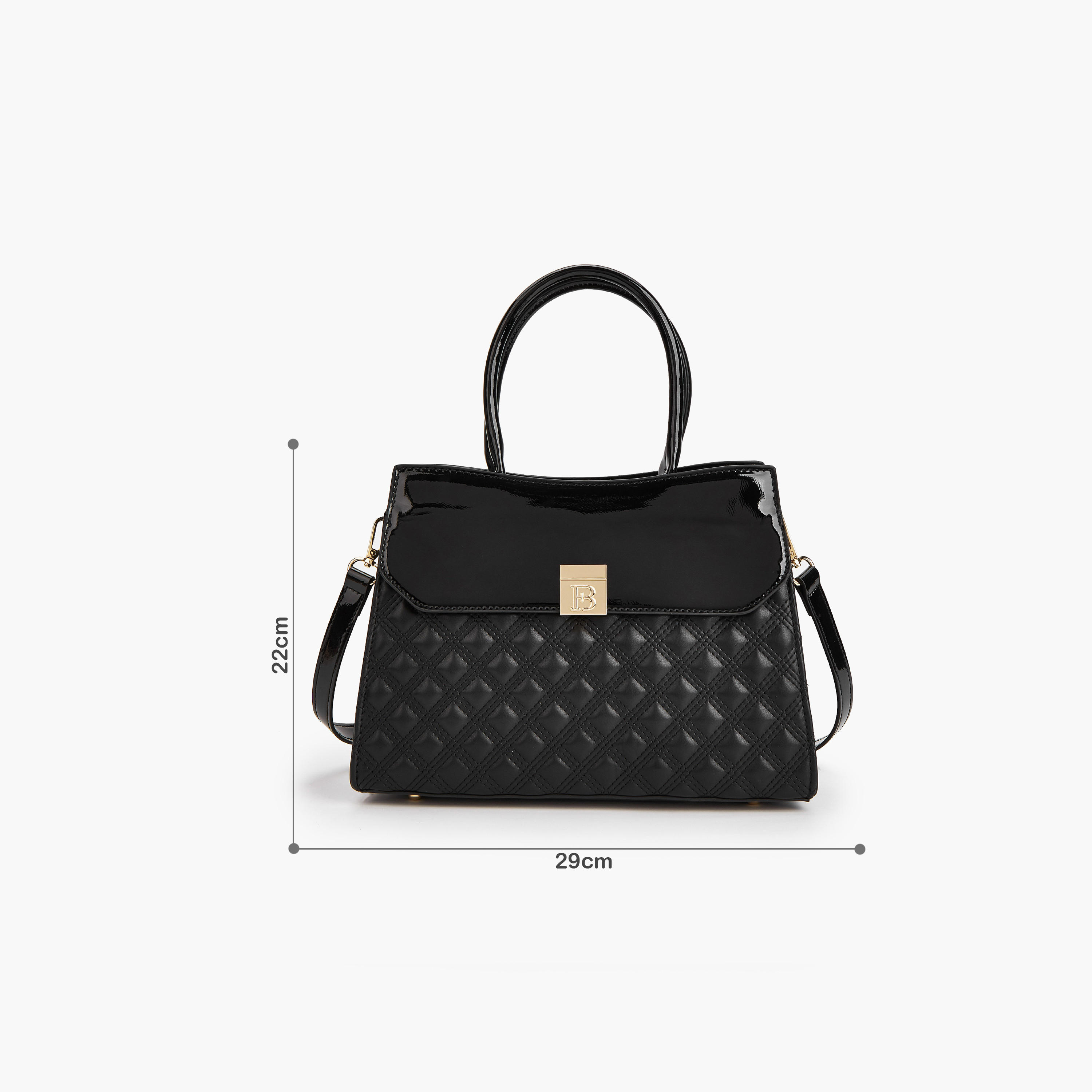 Flora Bella Quilted Tote Bag with Detachable Strap and Zip Closure-women-bagsandwallets-handbags-image-2
