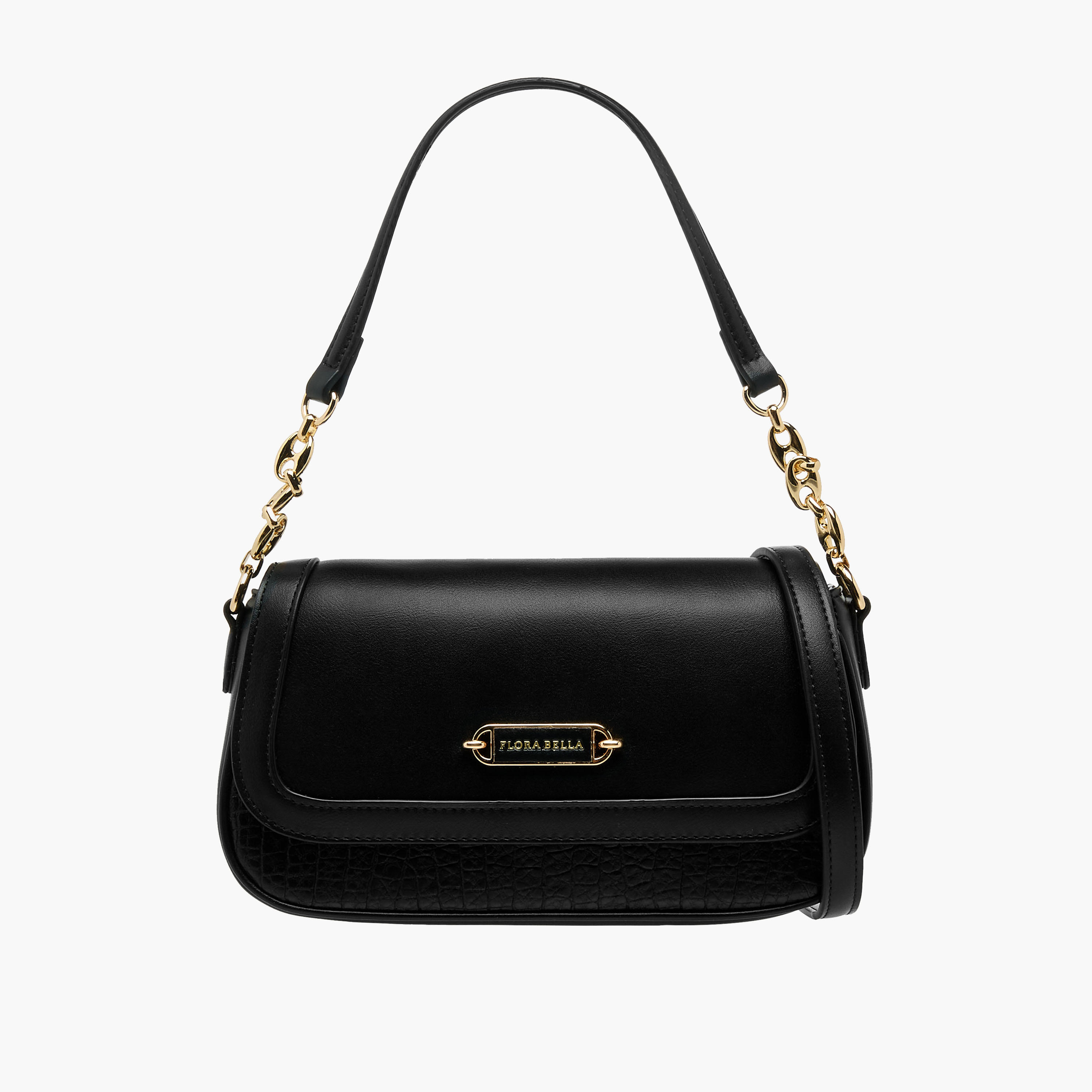 Flora Bella Solid Crossbody Bag with Button Closure-women-bagsandwallets-handbags-image-1