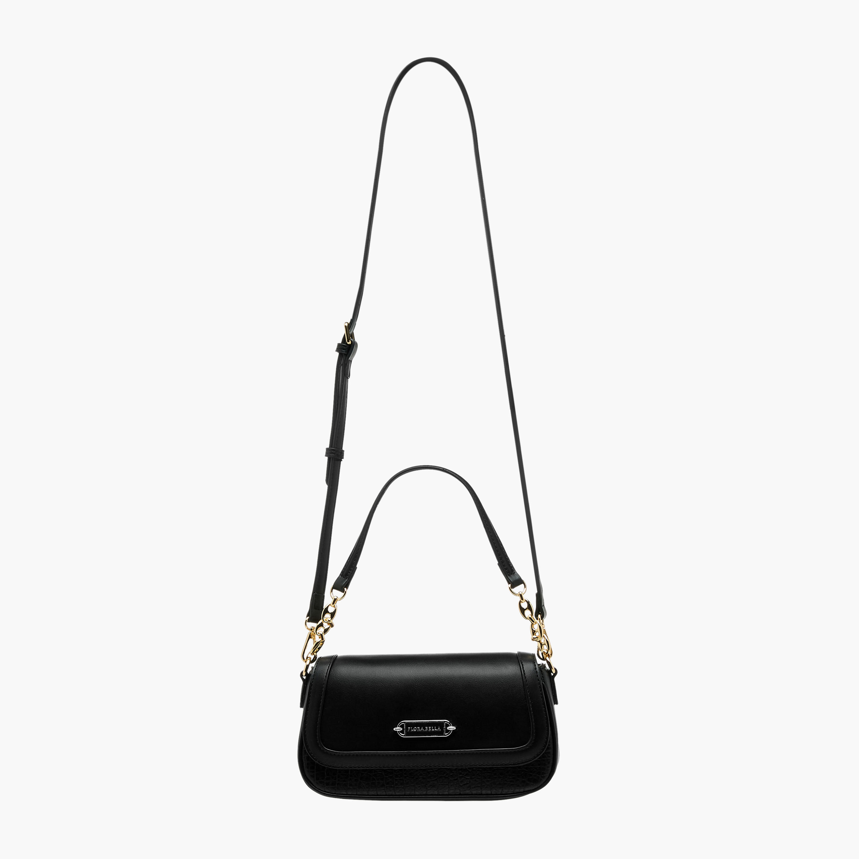 Flora Bella Solid Crossbody Bag with Button Closure-women-bagsandwallets-handbags-image-2