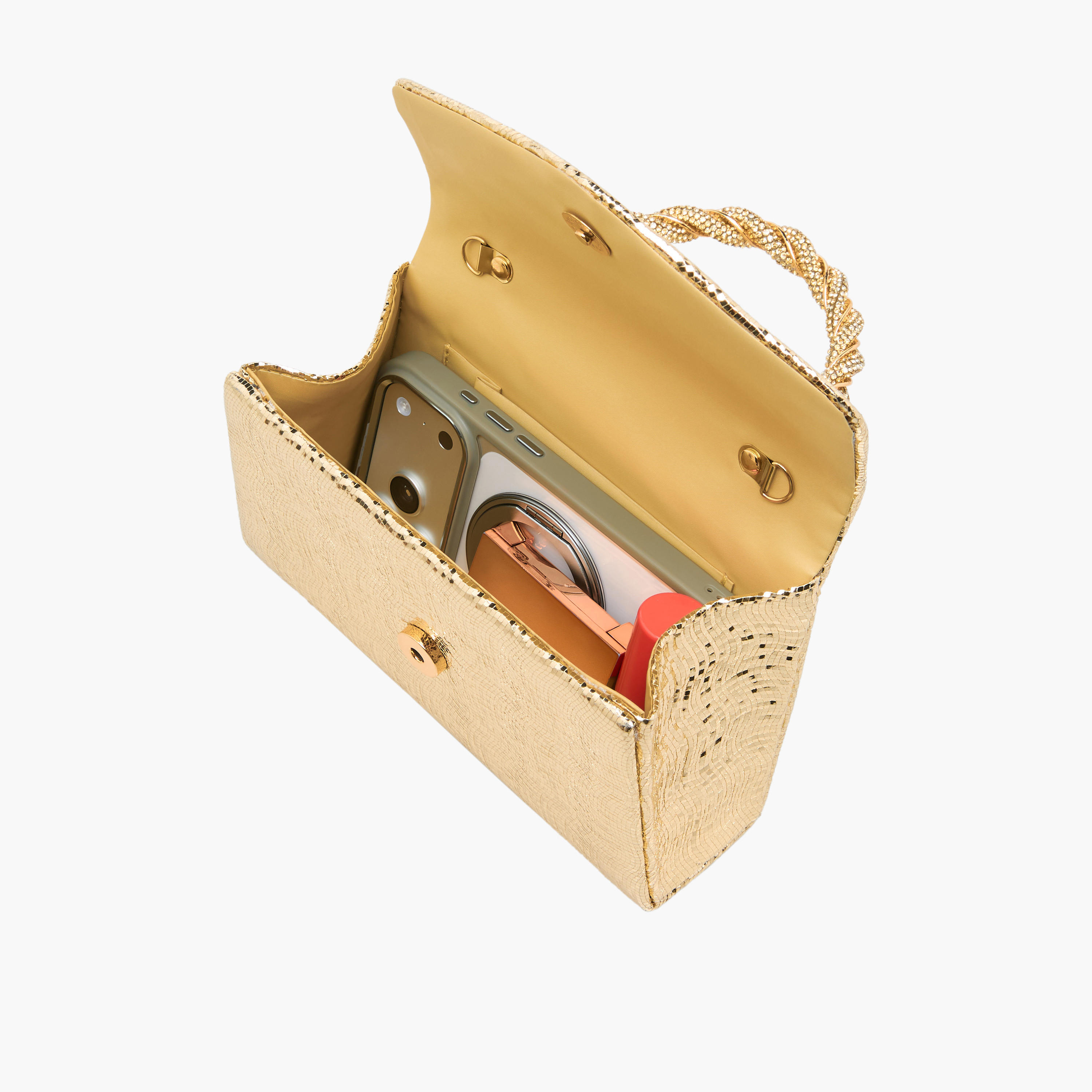 شنطة ساتشيل بارزة الملمس بزر إغلاق من فلورا بيلا-women-bagsandwallets-handbags-image-9