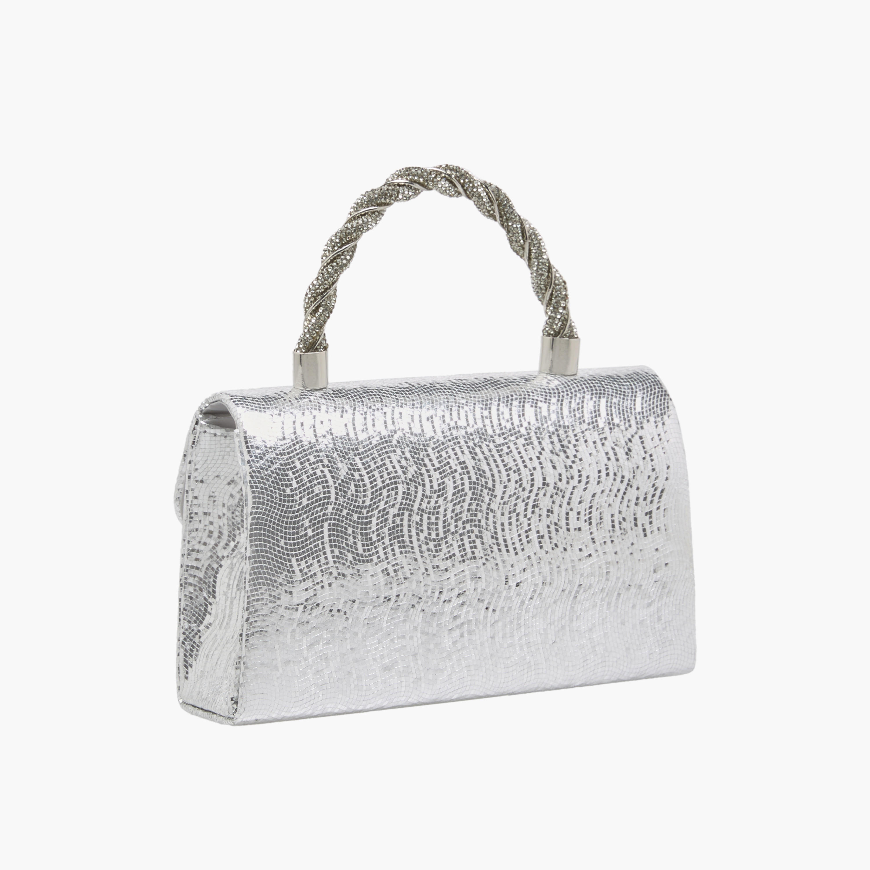 شنطة ساتشيل بارزة الملمس بزر إغلاق من فلورا بيلا-women-bagsandwallets-handbags-image-5