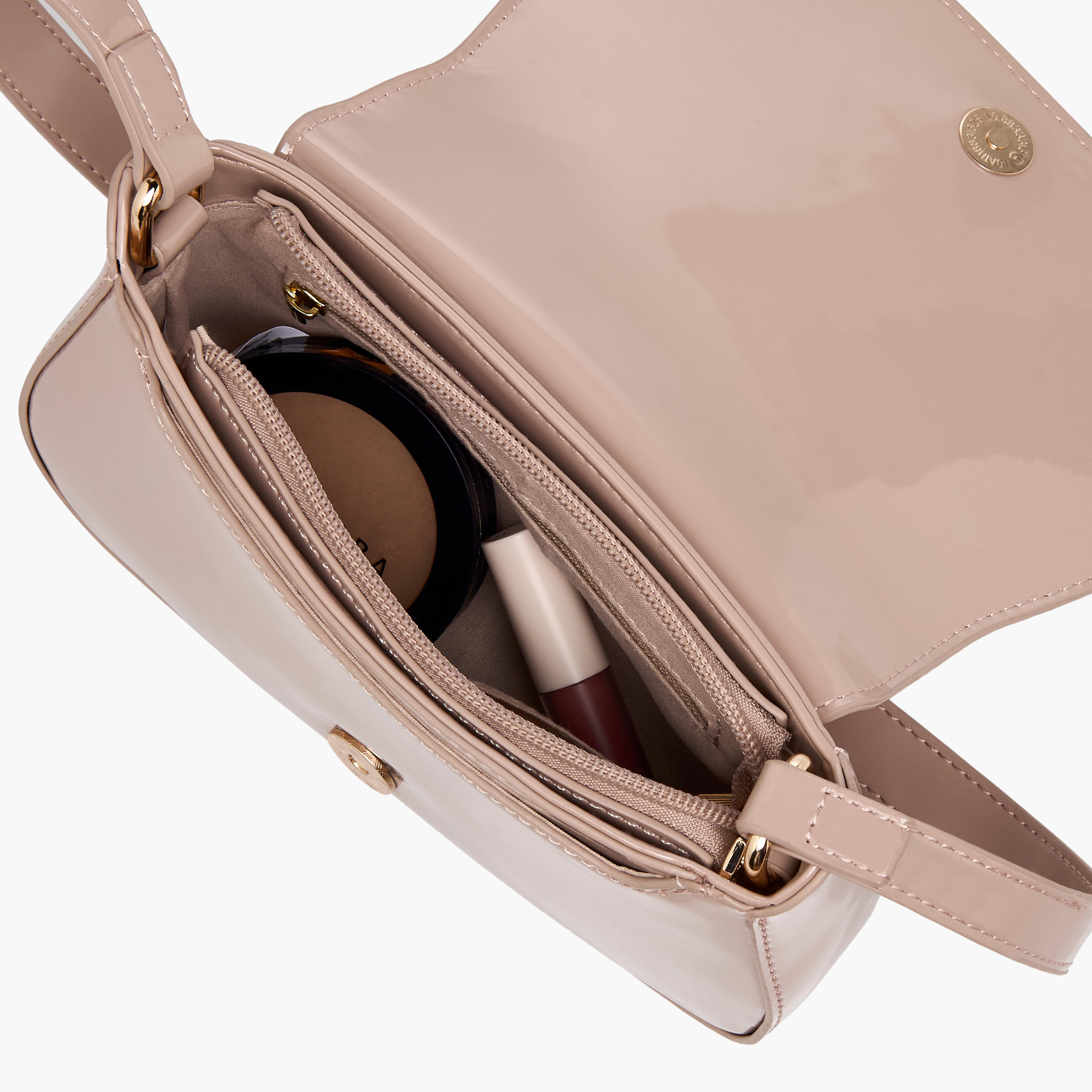 Floral Bella Metallic Logo Shoulder Bag with Zip Closure-women-bagsandwallets-handbags-image-7