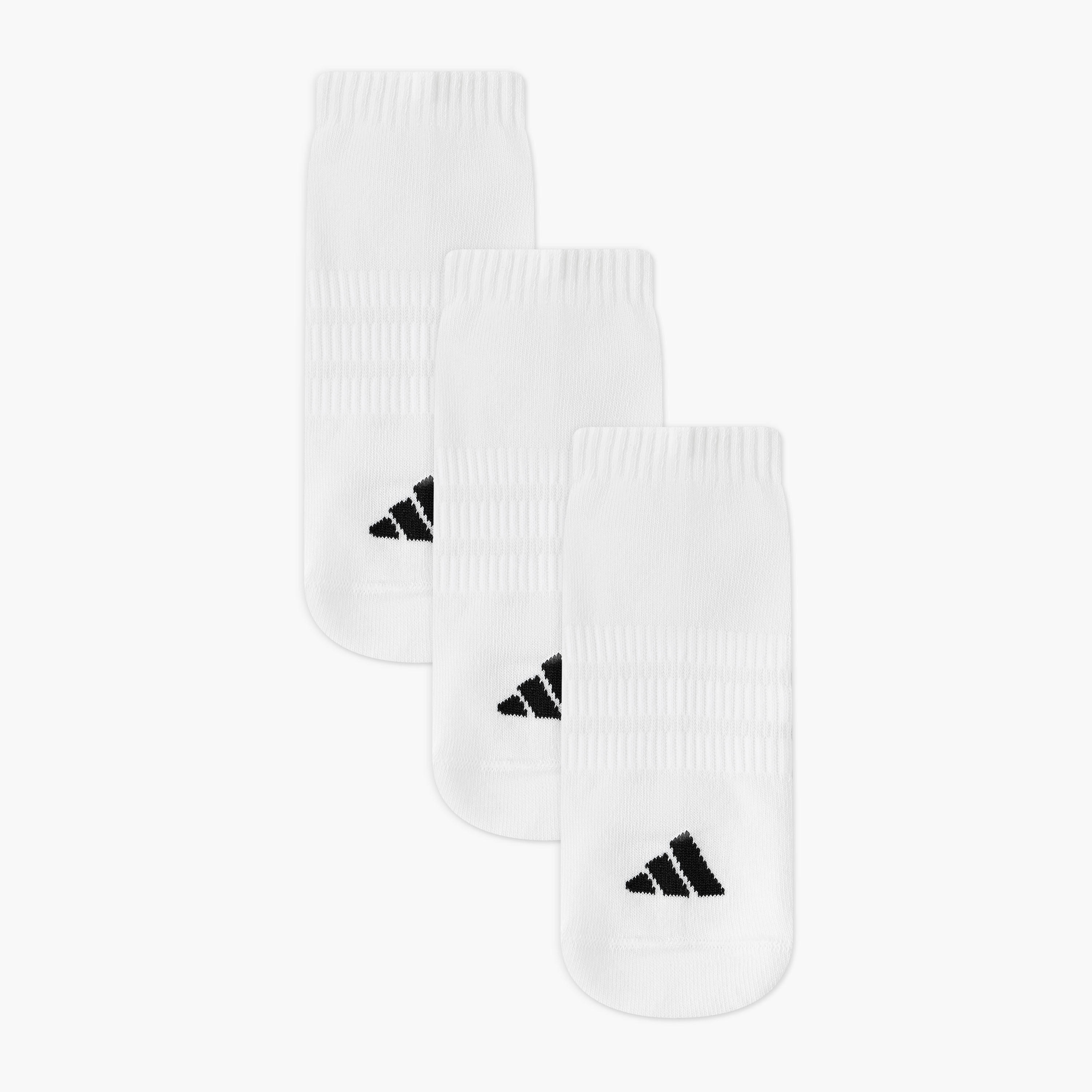 Adidas Men Logo Print Ankle Length Socks - Set of 3-men-socks-image-1