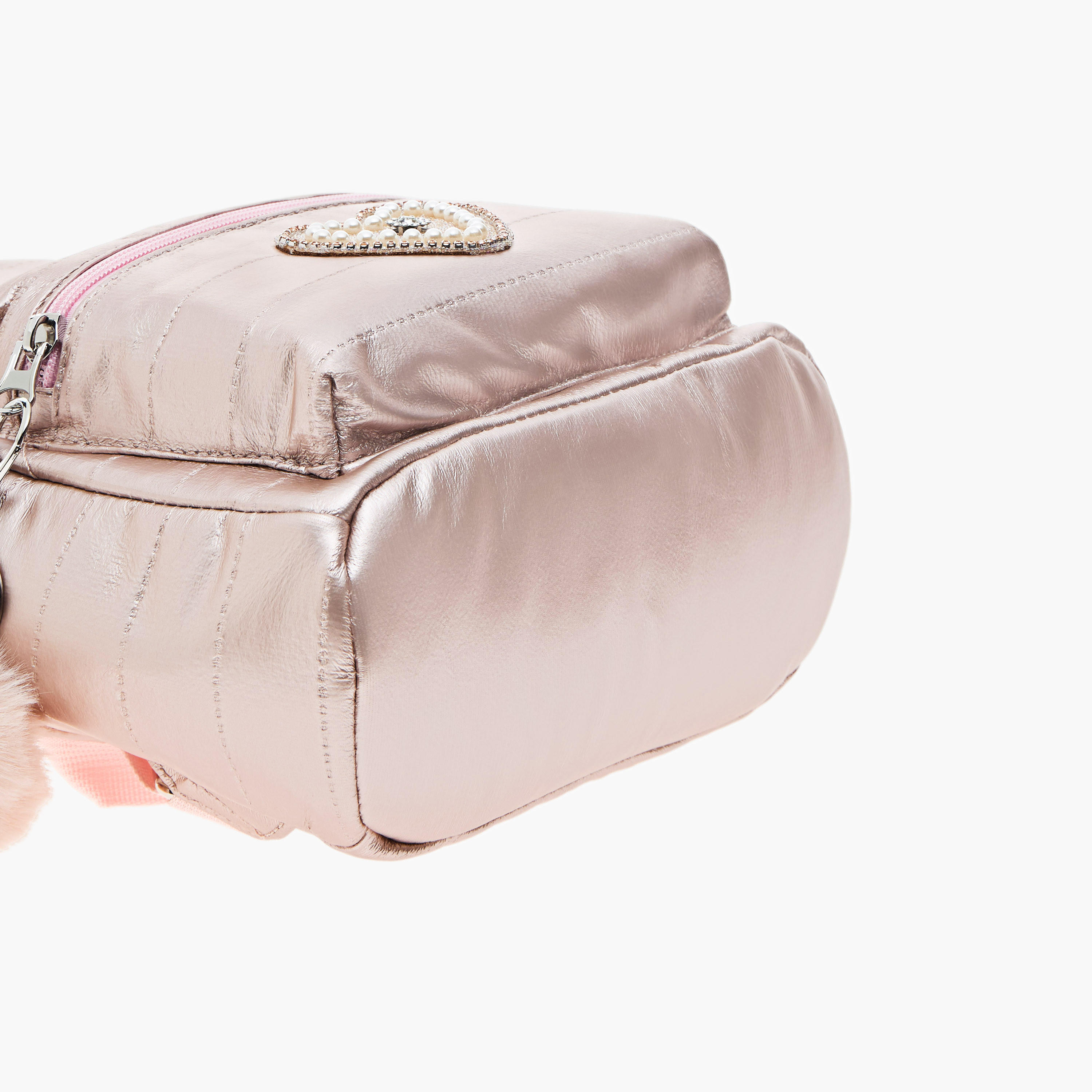 شنطة ظهر بسحاب إغلاق وحمالات قابلة للتعديل وزينة قلب من ليتل ميسي-school-bagsandbackpacks-backpacks-image-5