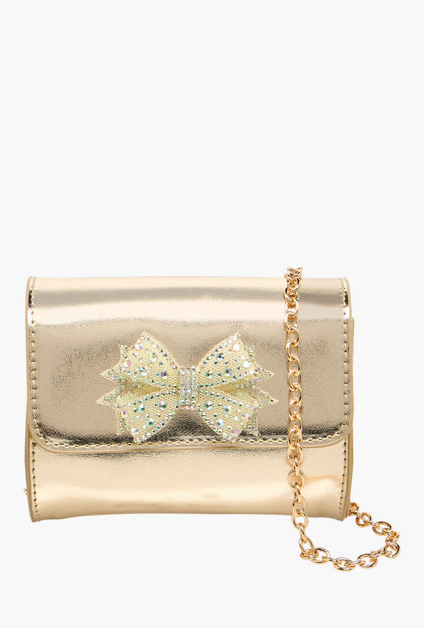 Flora Bella Embellished Bow Crossbody Bag with Chain Strap-girls-accessories-image-1