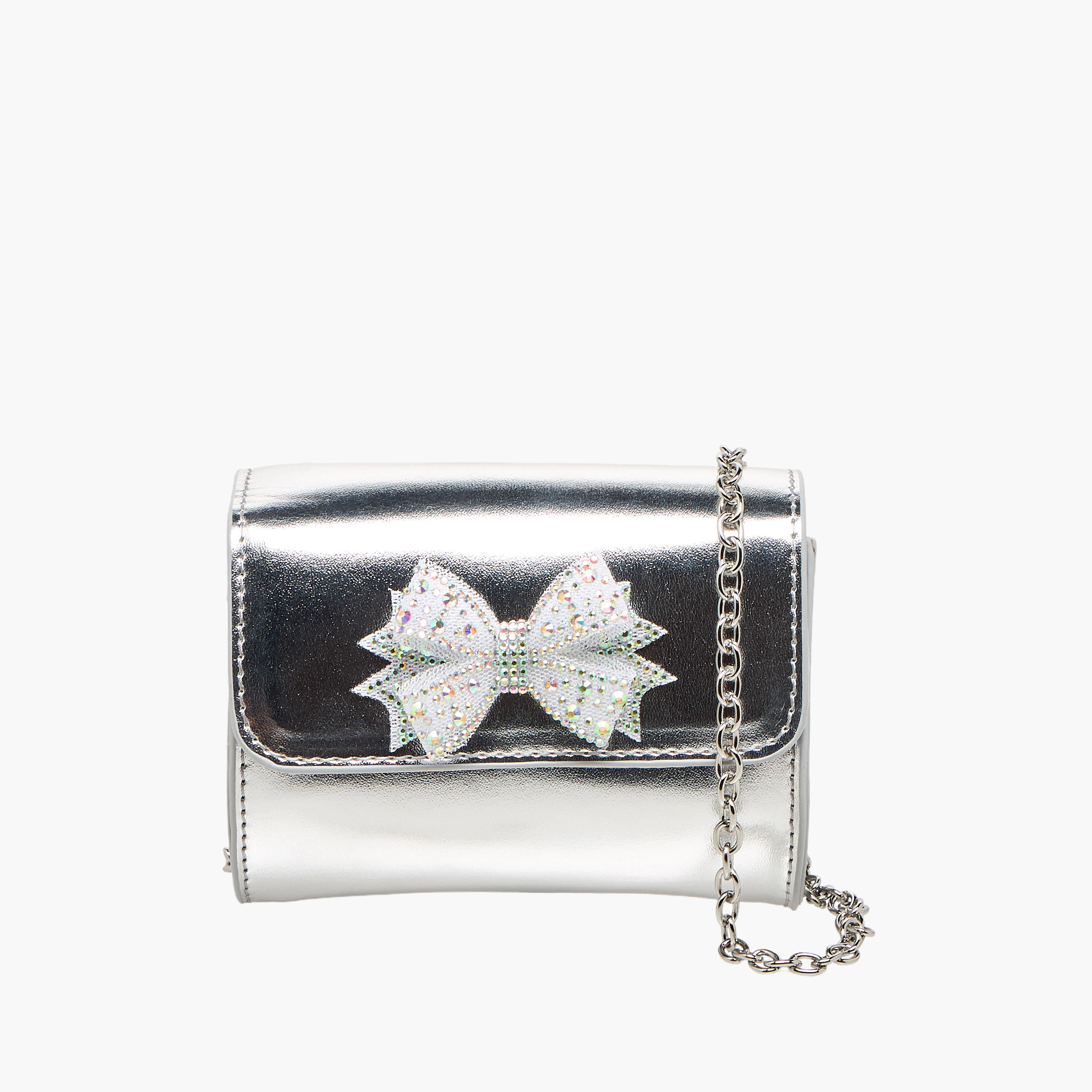 Flora Bella Embellished Bow Crossbody Bag with Chain Strap-girls-accessories-bags-image-1