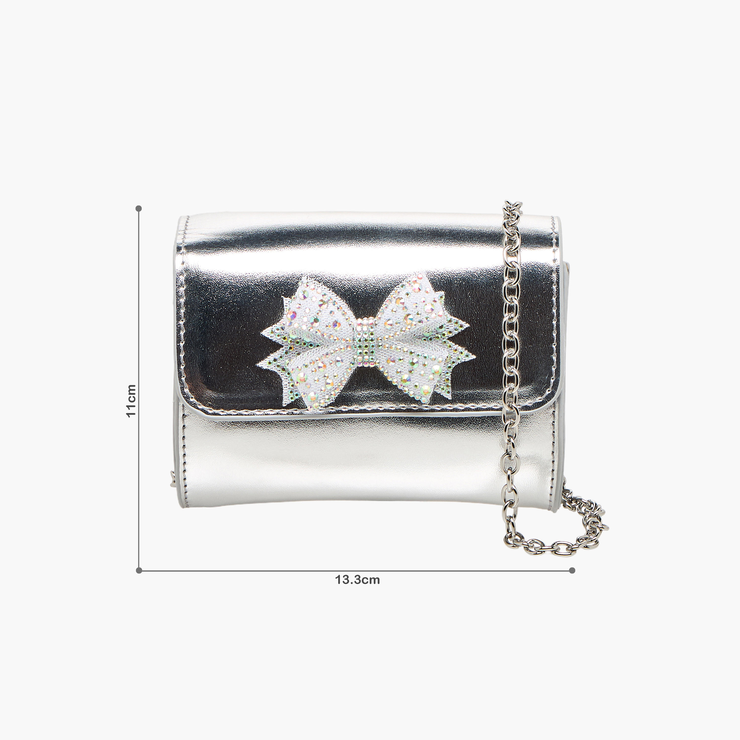 Flora Bella Embellished Bow Crossbody Bag with Chain Strap-girls-accessories-bags-image-2