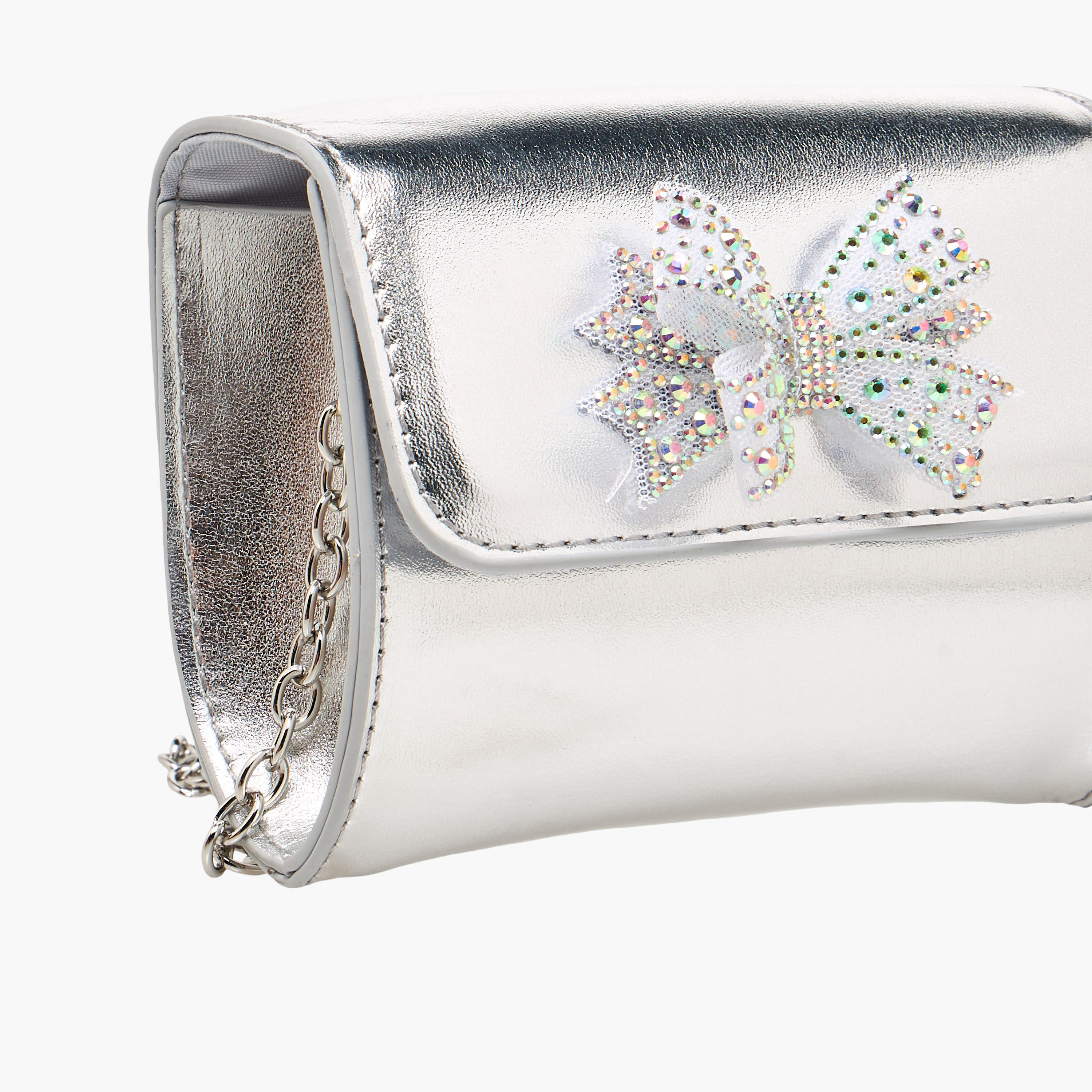 Flora Bella Embellished Bow Crossbody Bag with Chain Strap-girls-accessories-bags-image-5