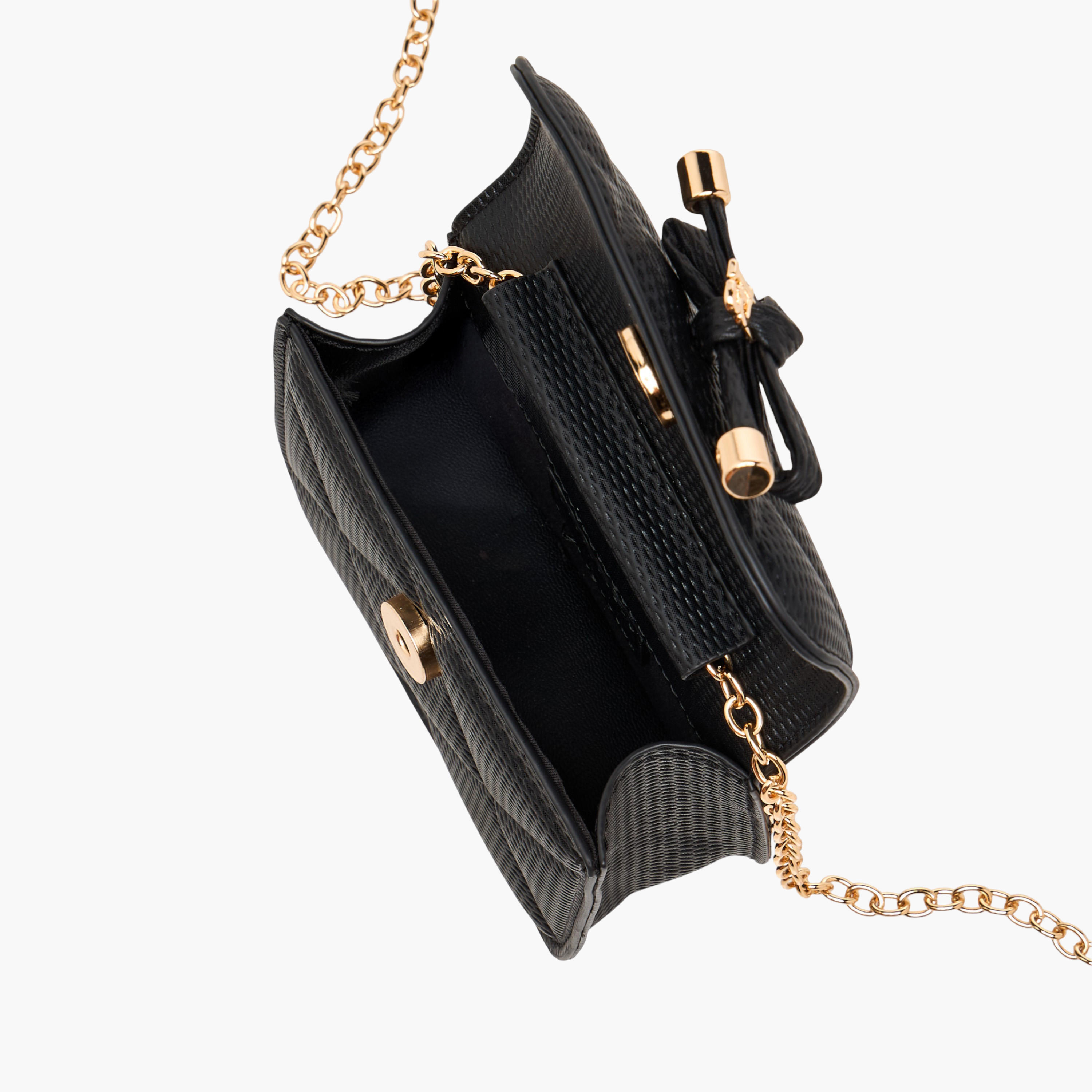 Flora Bella Quilted Crossbody Bag with Chain Strap-girls-accessories-bags-image-7