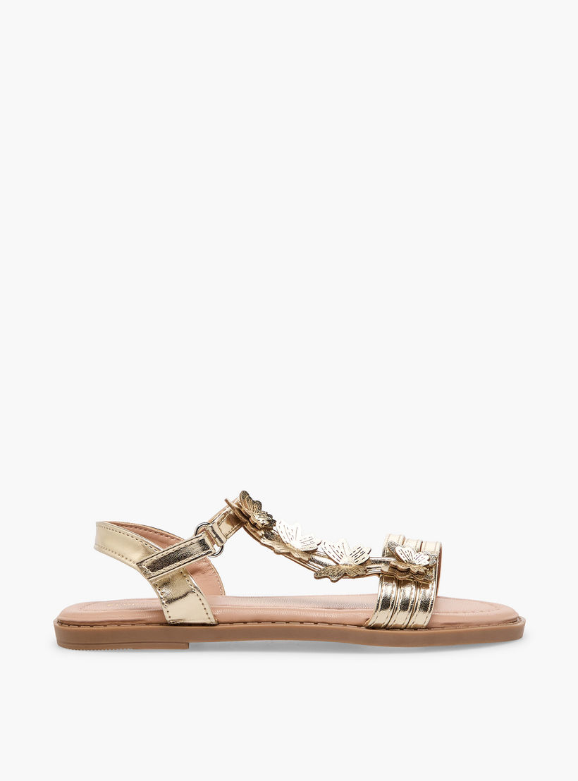 Flora Bella Girls Floral Applique Hook & Loop Sandals-girls-shoes-sandals-image-3