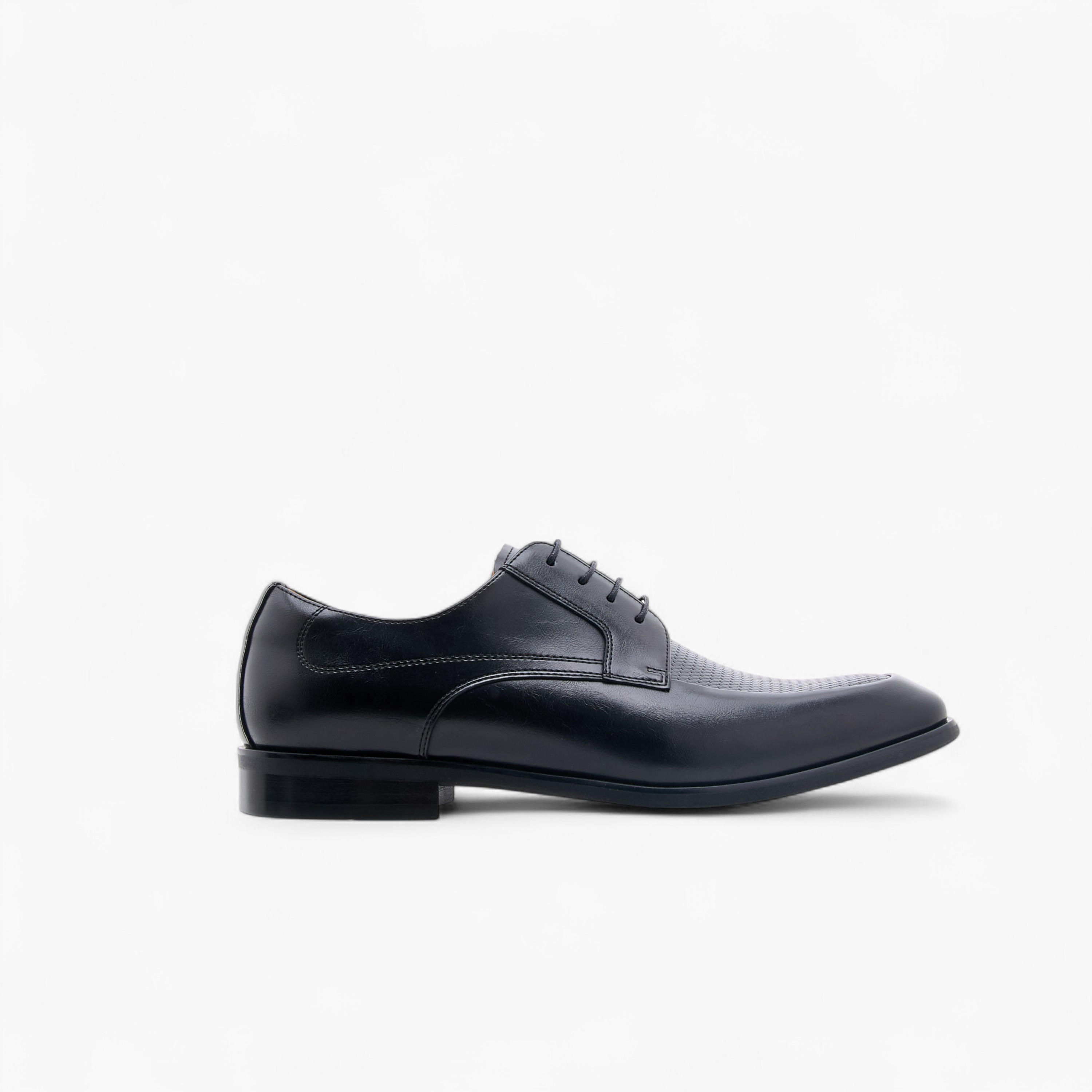 Duchini Men's Textured Lace-Up Derby Shoes-men-shoes-formalshoes-image-3