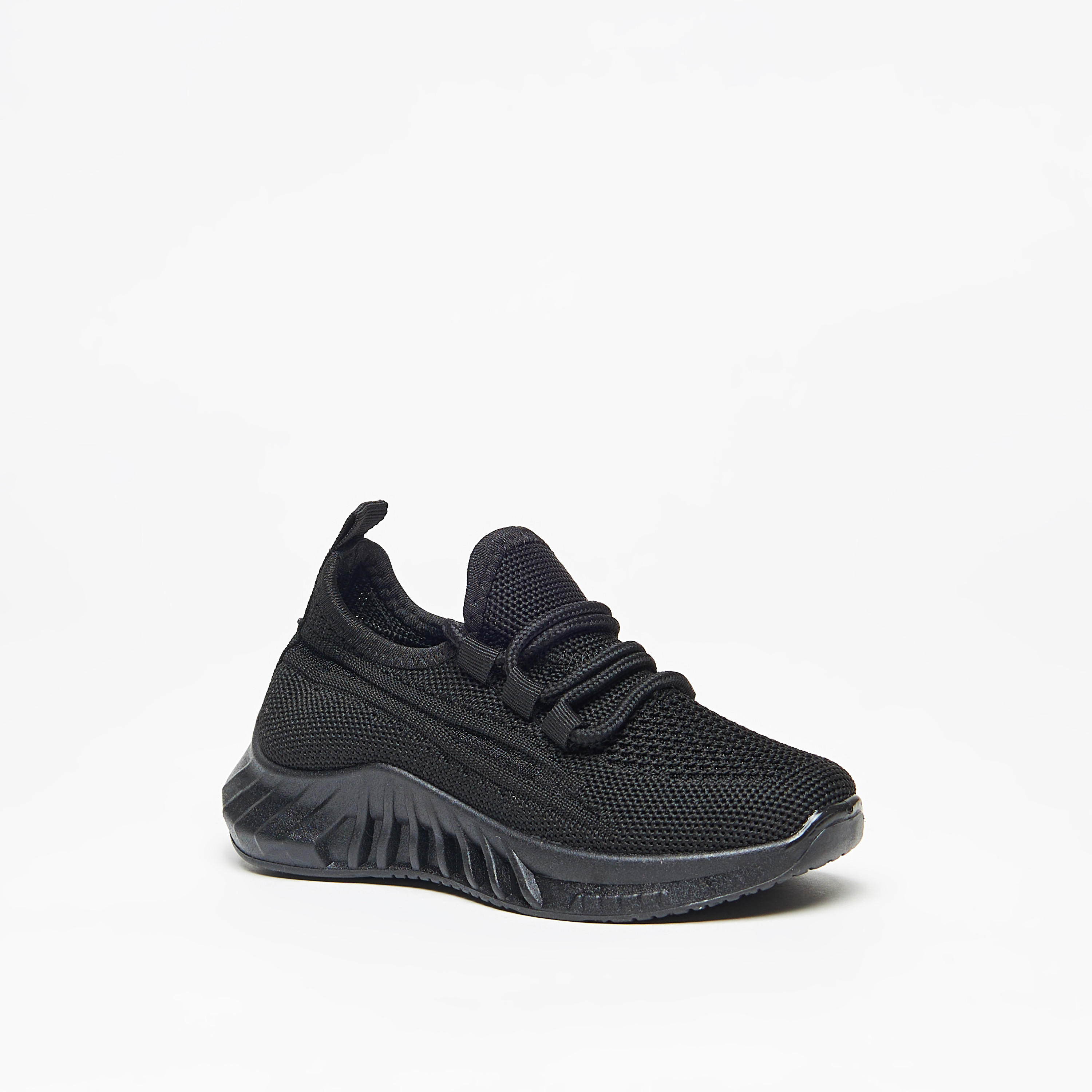 Girls Textured Lace-Up Walking Shoes-girls-shoes-sports-image-1