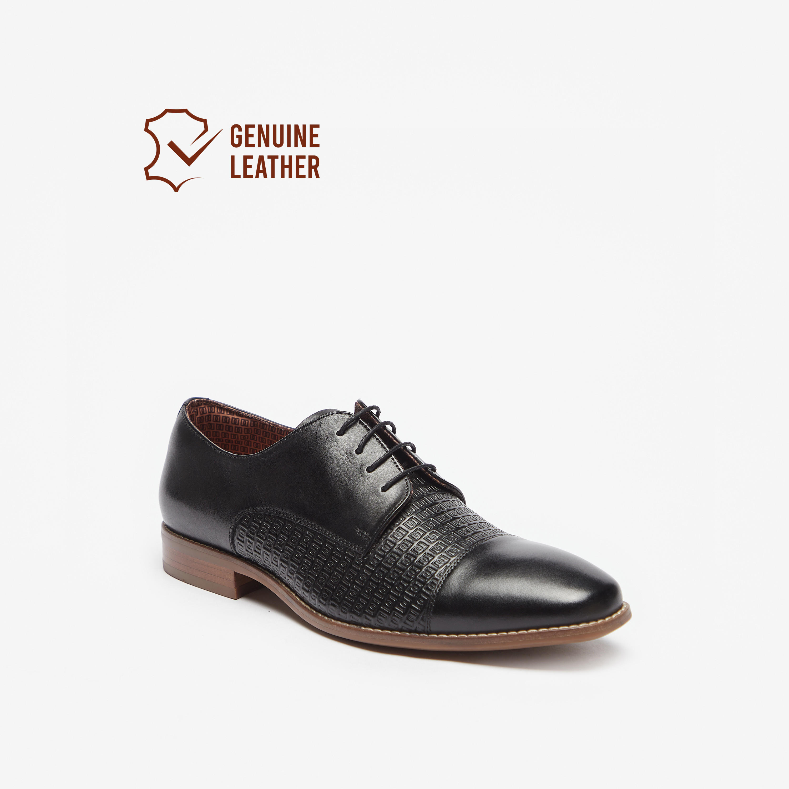 Duchini Men's Leather Lace-Up Derby Shoes-men-shoes-formalshoes-image-1