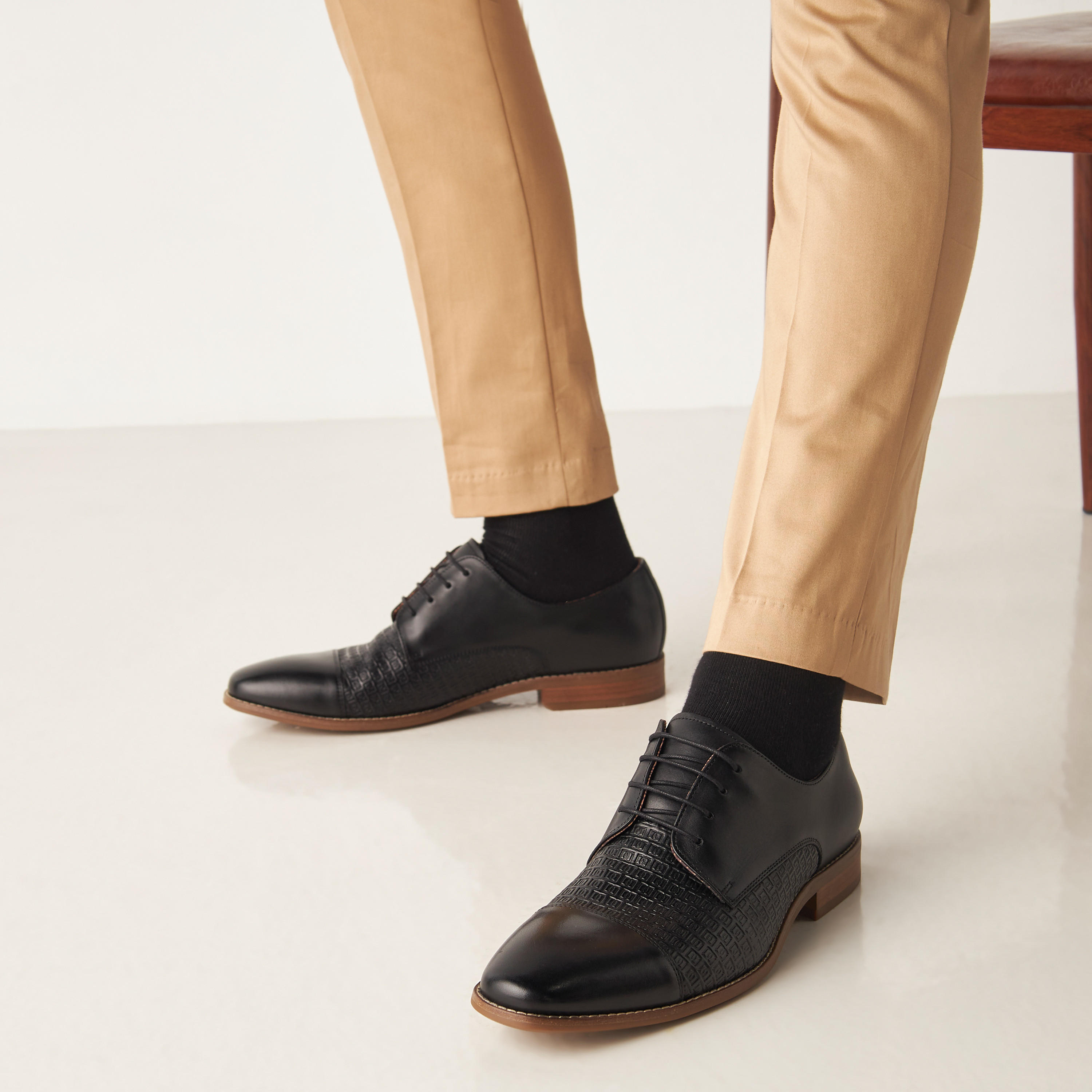 Duchini Men's Leather Lace-Up Derby Shoes-men-shoes-formalshoes-image-2