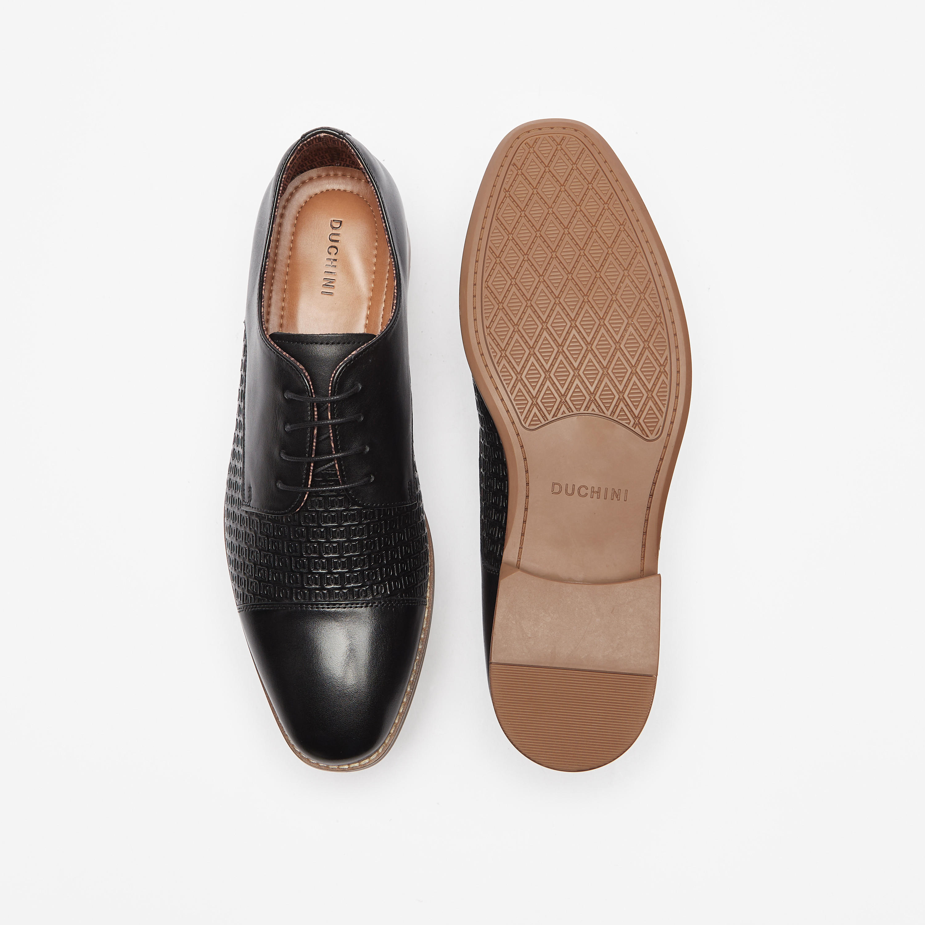 Duchini Men's Leather Lace-Up Derby Shoes-men-shoes-formalshoes-image-5