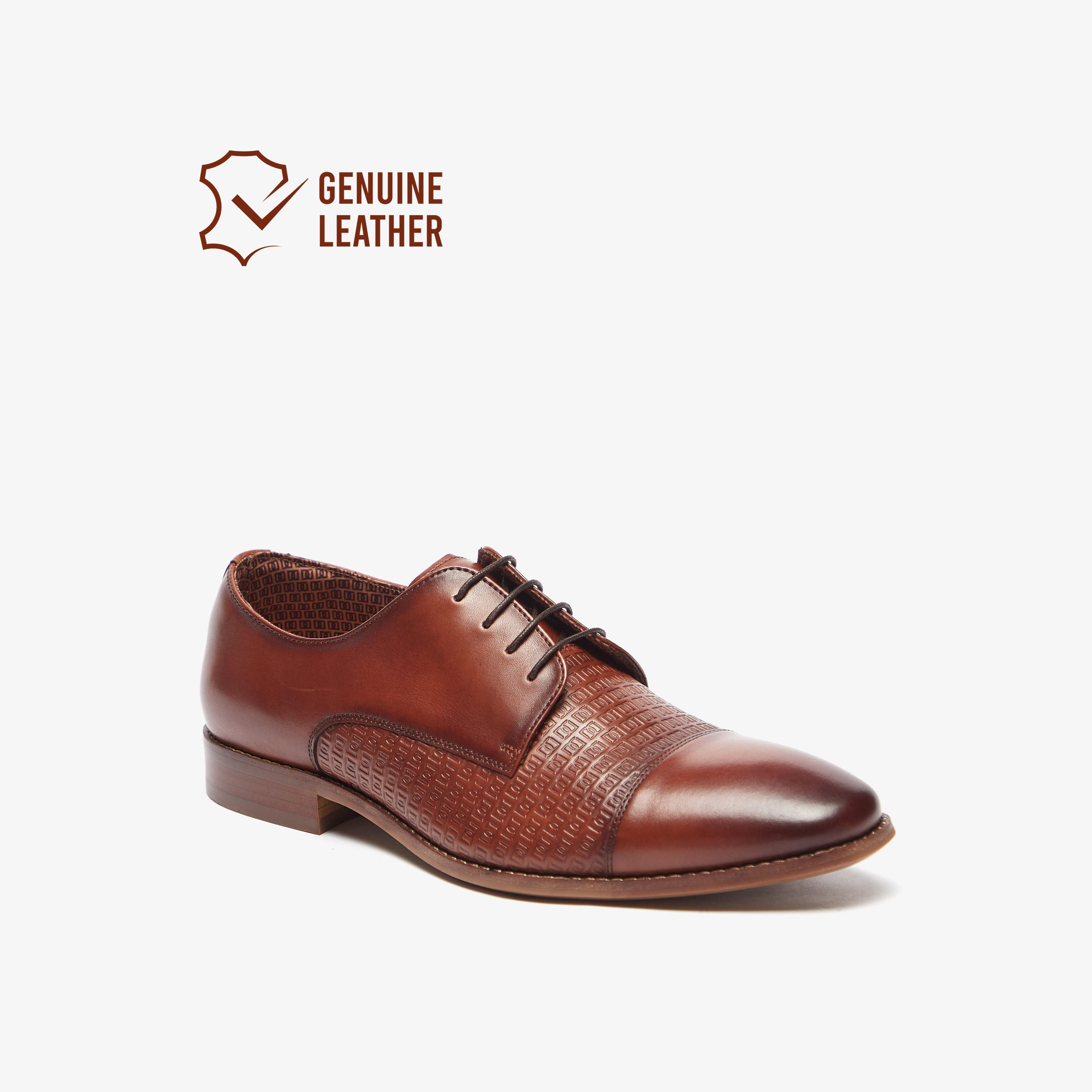 Duchini Men's Leather Lace-Up Derby Shoes-men-shoes-formalshoes-image-1