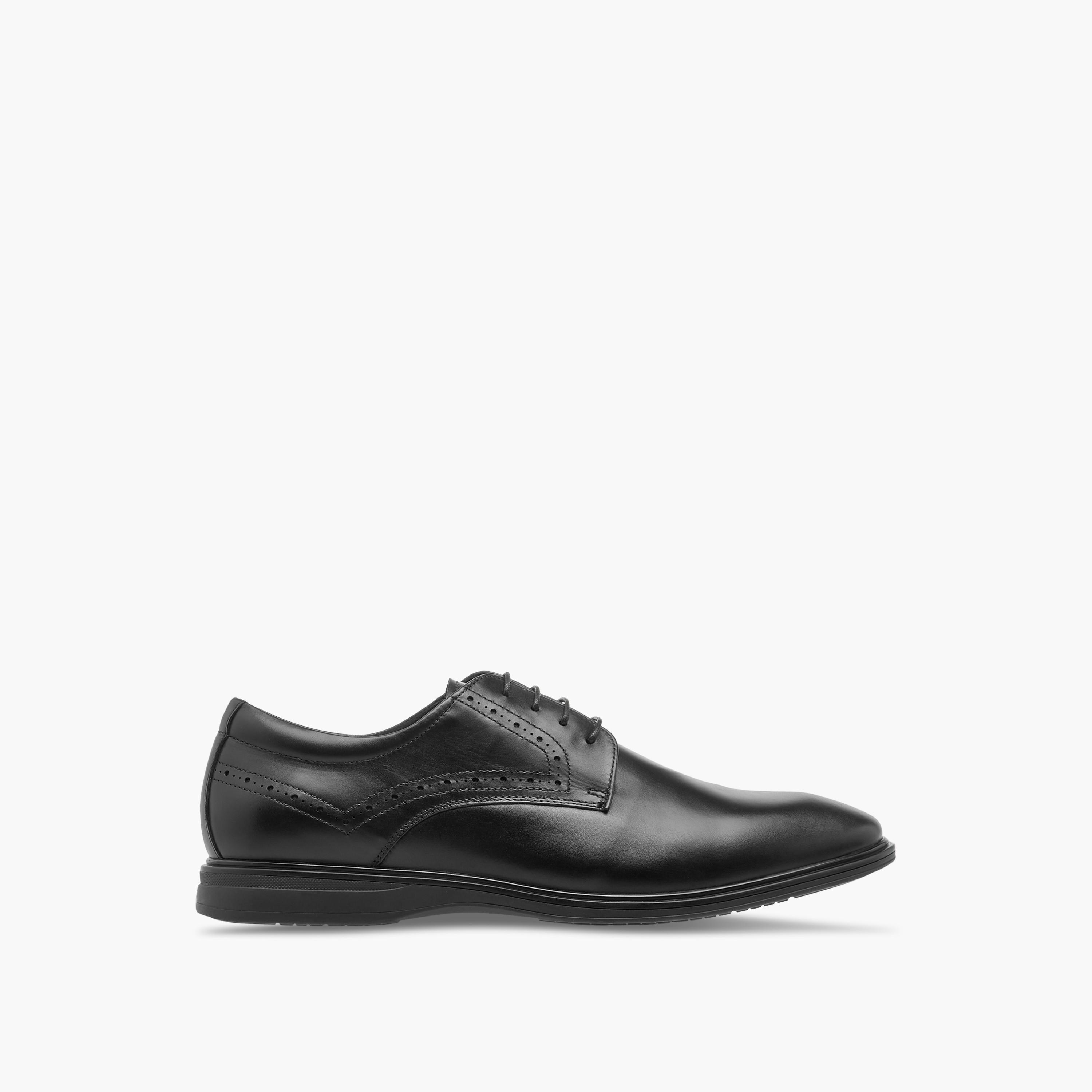 حذاء ديربي جلد سادة برباط إغلاق من لو كونفورت-men-shoes-formalshoes-image-3