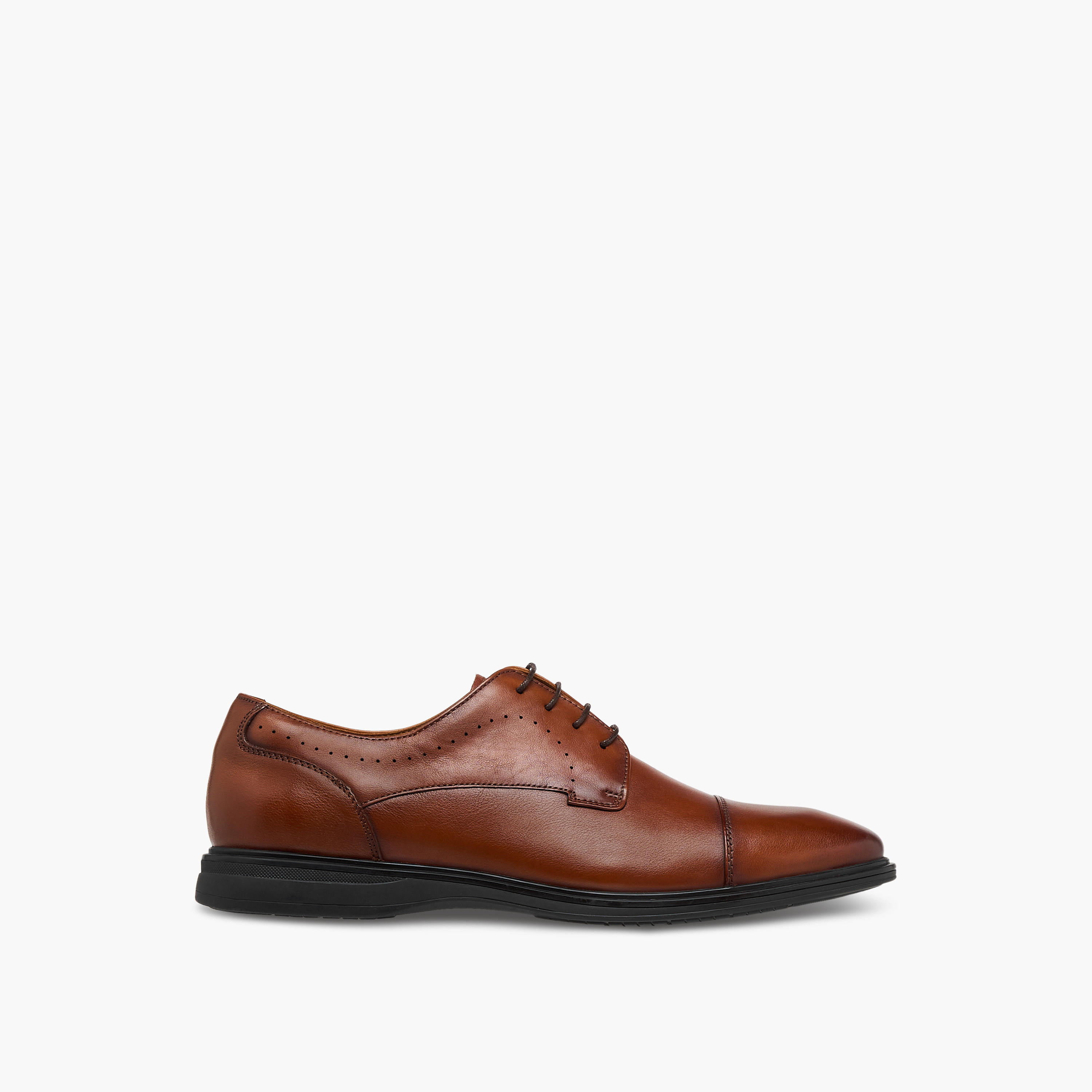 Le Confort Men Solid Lace-Up Leather Derby Shoes-men-shoes-formalshoes-image-3